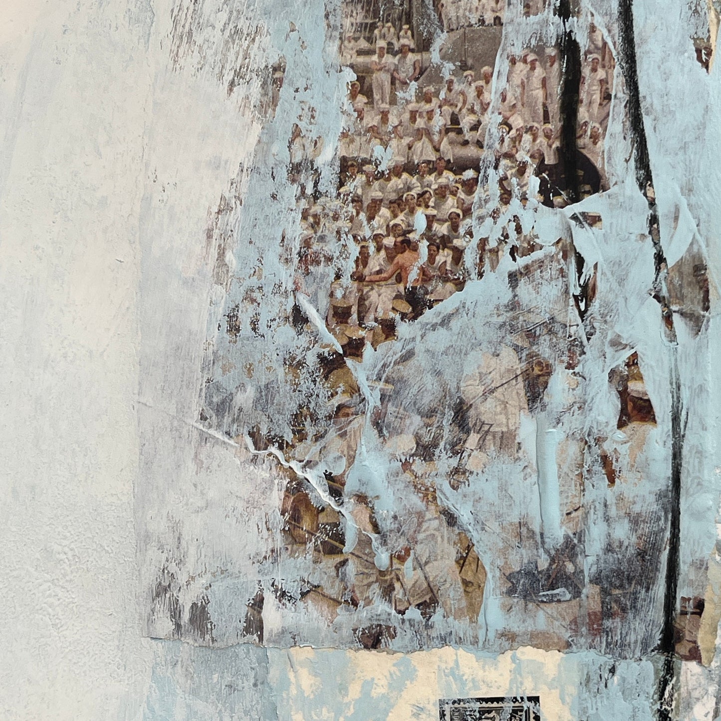 Original Mixed Media Abstract Modern Art Painting 18x24 "Croquinole" Signed