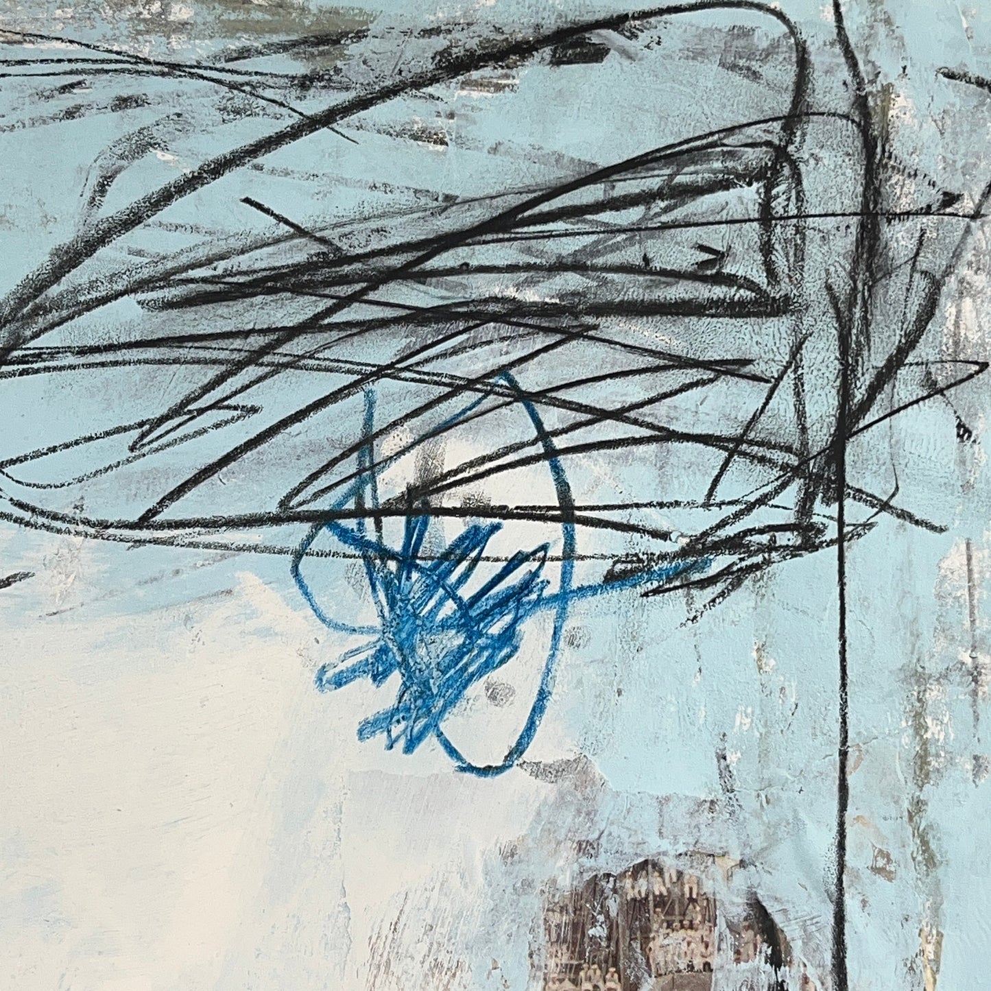 Original Mixed Media Abstract Modern Art Painting 18x24 "Croquinole" Signed