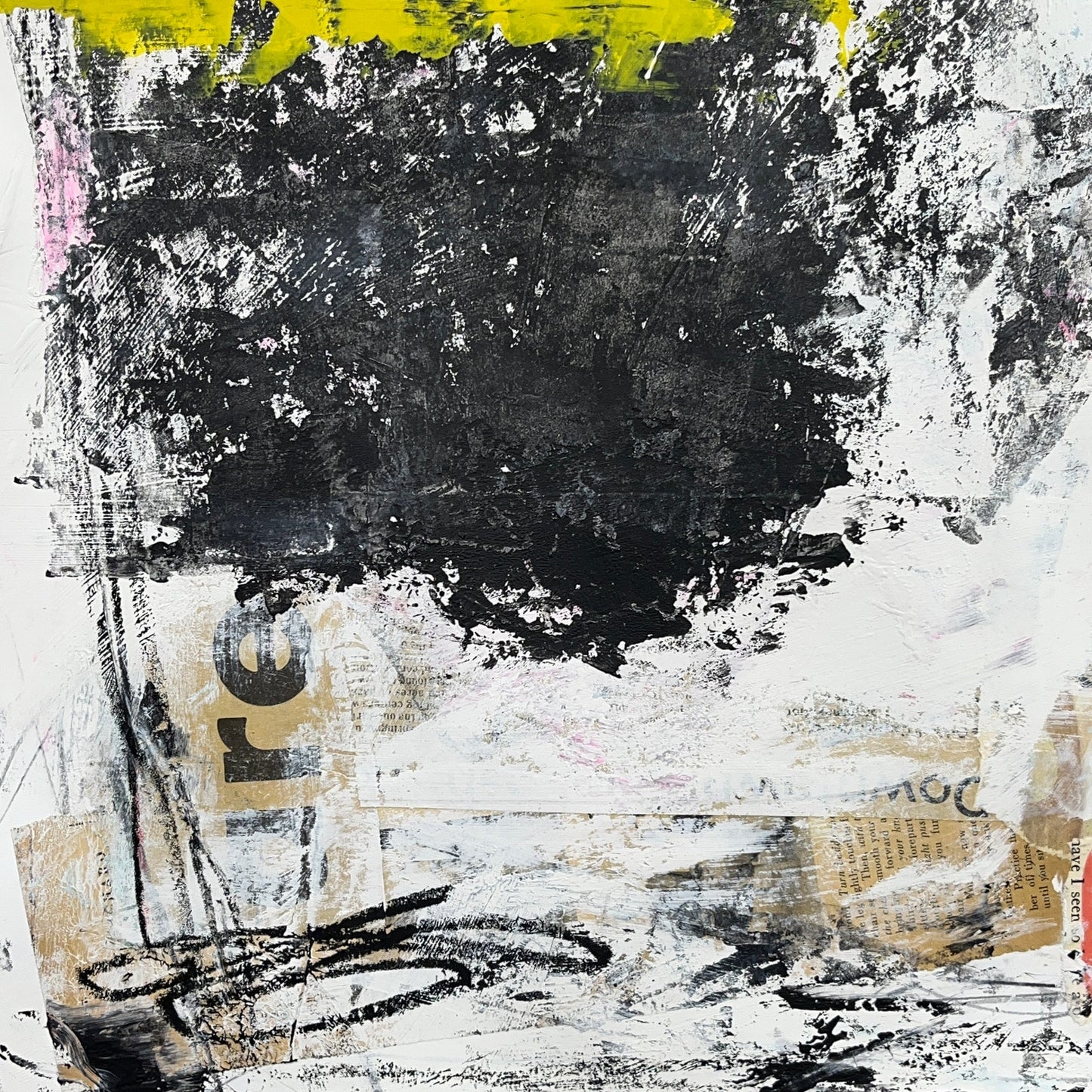 Original Mixed Media Abstract Modern Art Painting 18x24 "Icterical" Signed