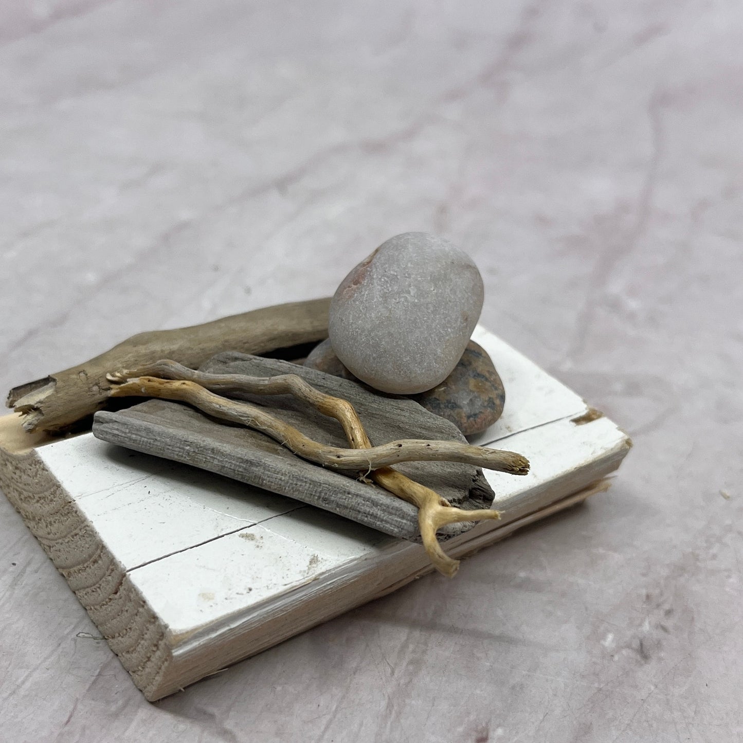 Original Minimalist Art Assemblage Sculpture 3x2x2 "North Shore Fractals #2"