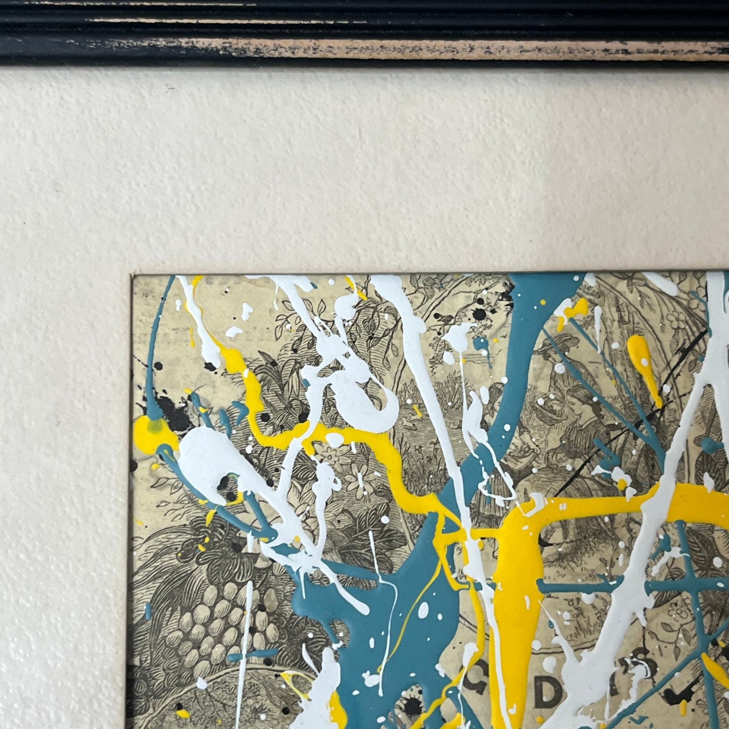 Original Framed Mixed Media Abstract Art Painting "1861" 10x12 w/ COA