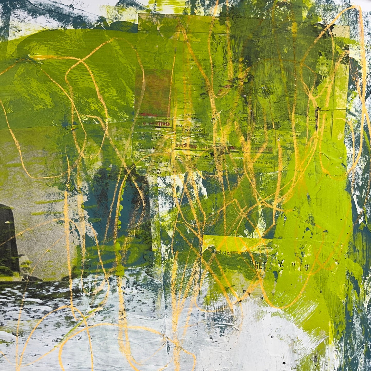 Original Mixed Media Abstract Modern Art Painting 18x24 "Frith" Signed