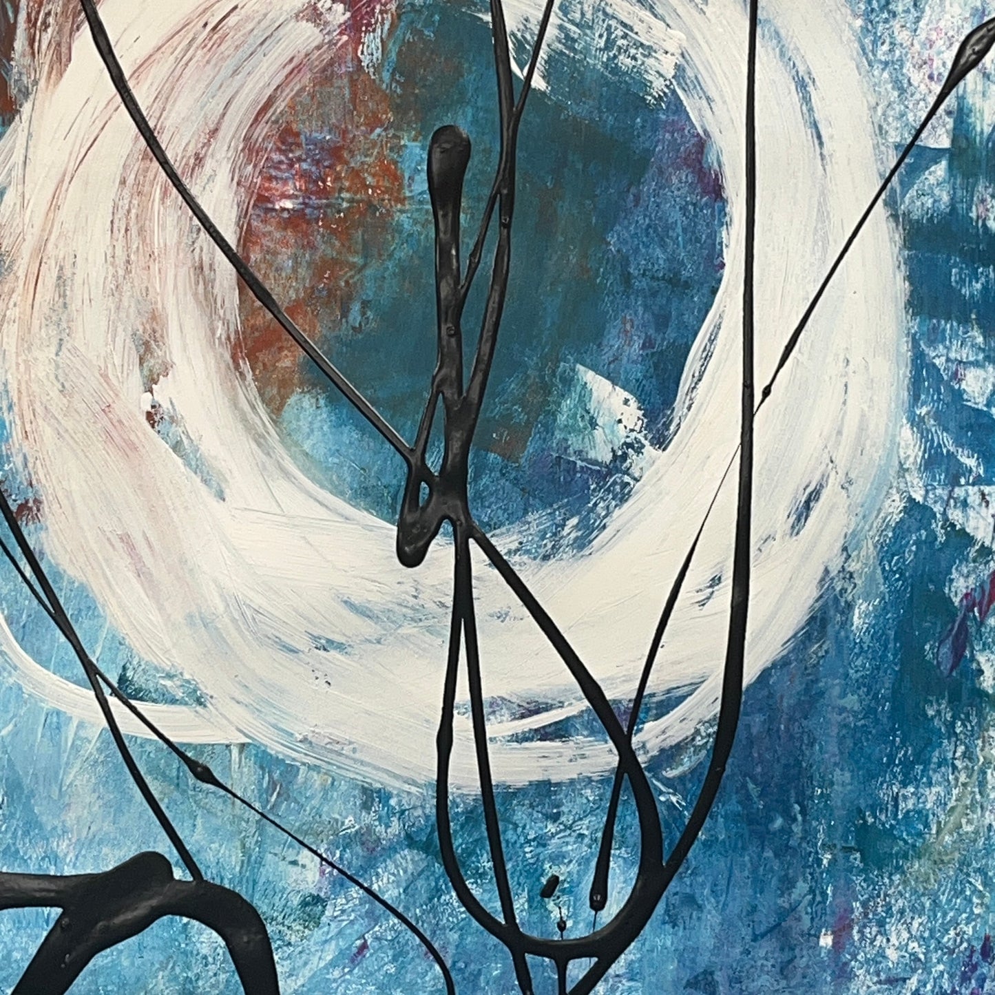 Original Mixed Media Abstract Modern Art Painting 24x36 "Fallibilism" Signed