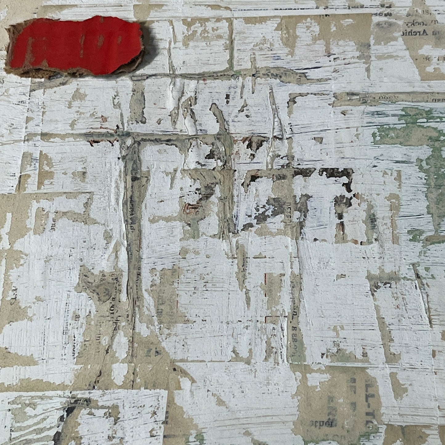 Original Mixed Media Abstract Art Collage Painting 11x14 "Dwell"