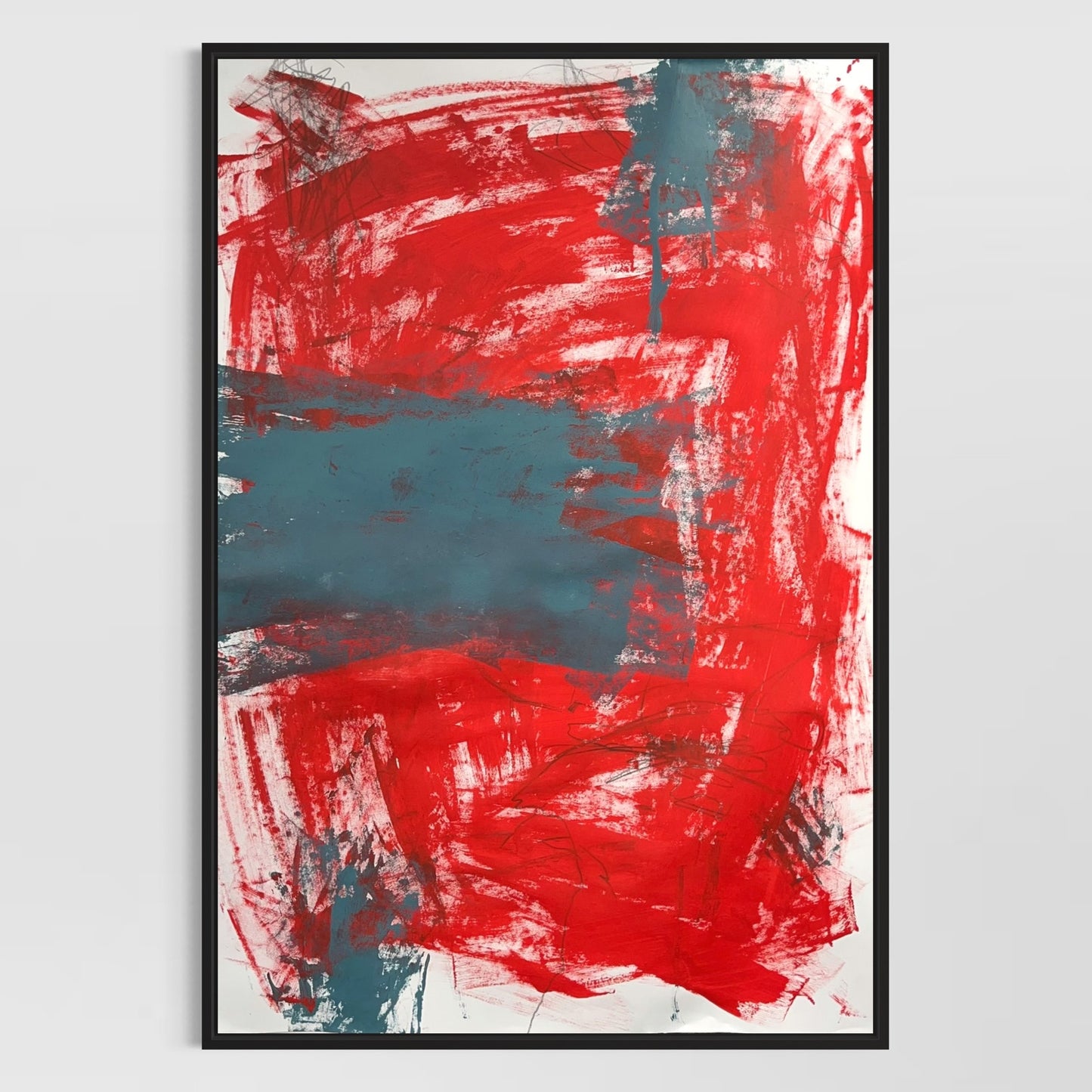 Original Mixed Media Abstract Modern Art Painting 24x36 "Esemplasy" Signed