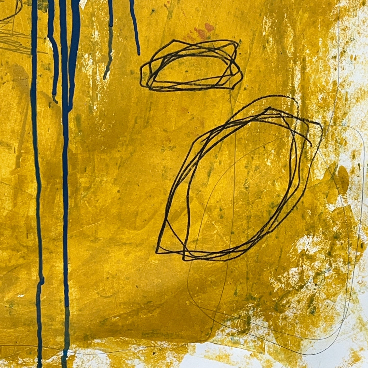 Original Mixed Media Abstract Modern Art Painting 24x36 "Bletonism" Signed
