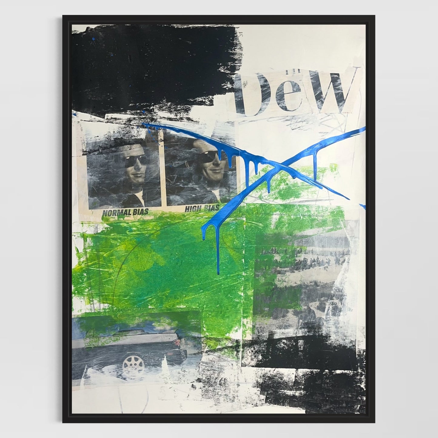 Original Mixed Media Abstract Modern Art Painting 18x24 "High Bias" Signed