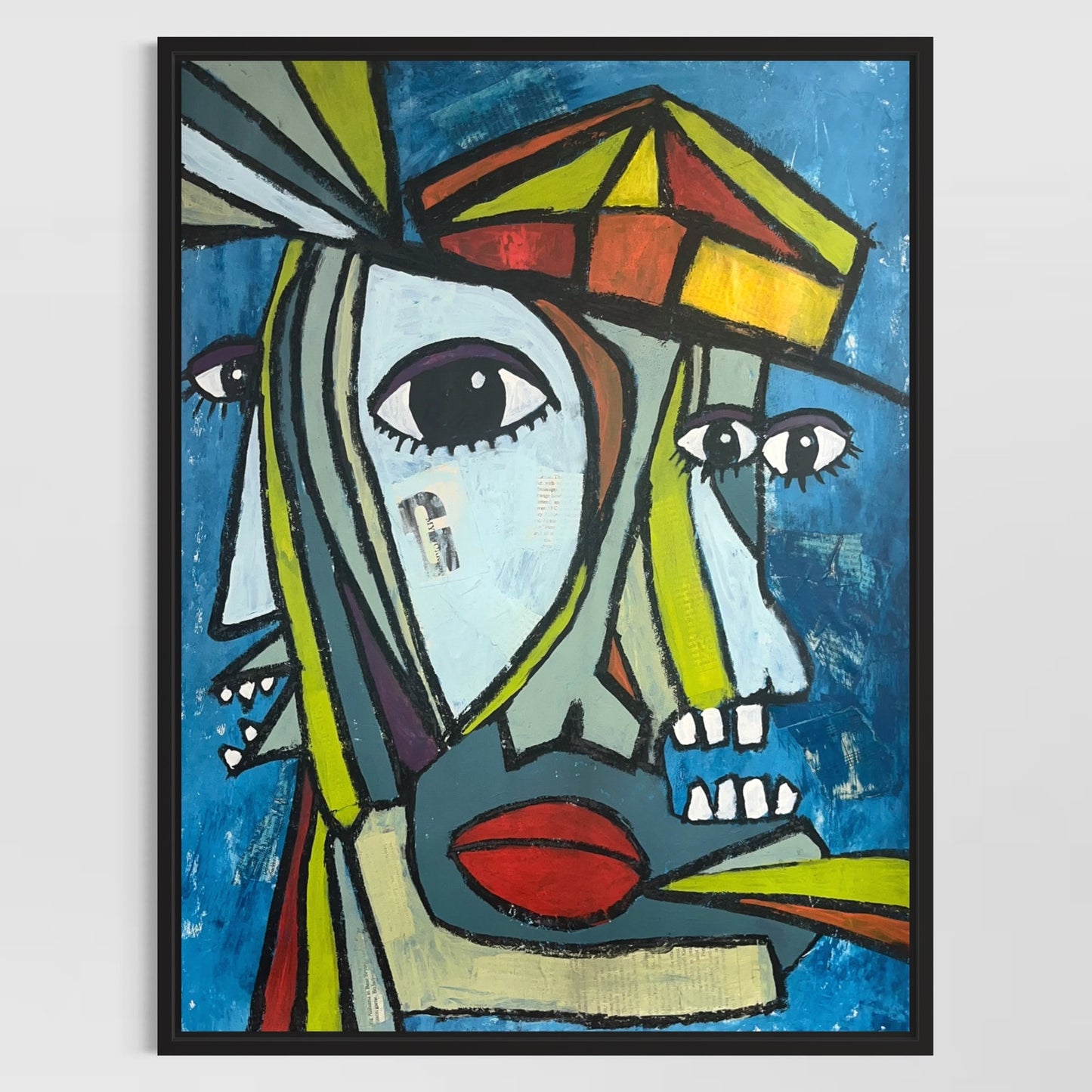 Original Mixed Media Abstract Modern Art Painting 18x24 "Pannicle" Signed