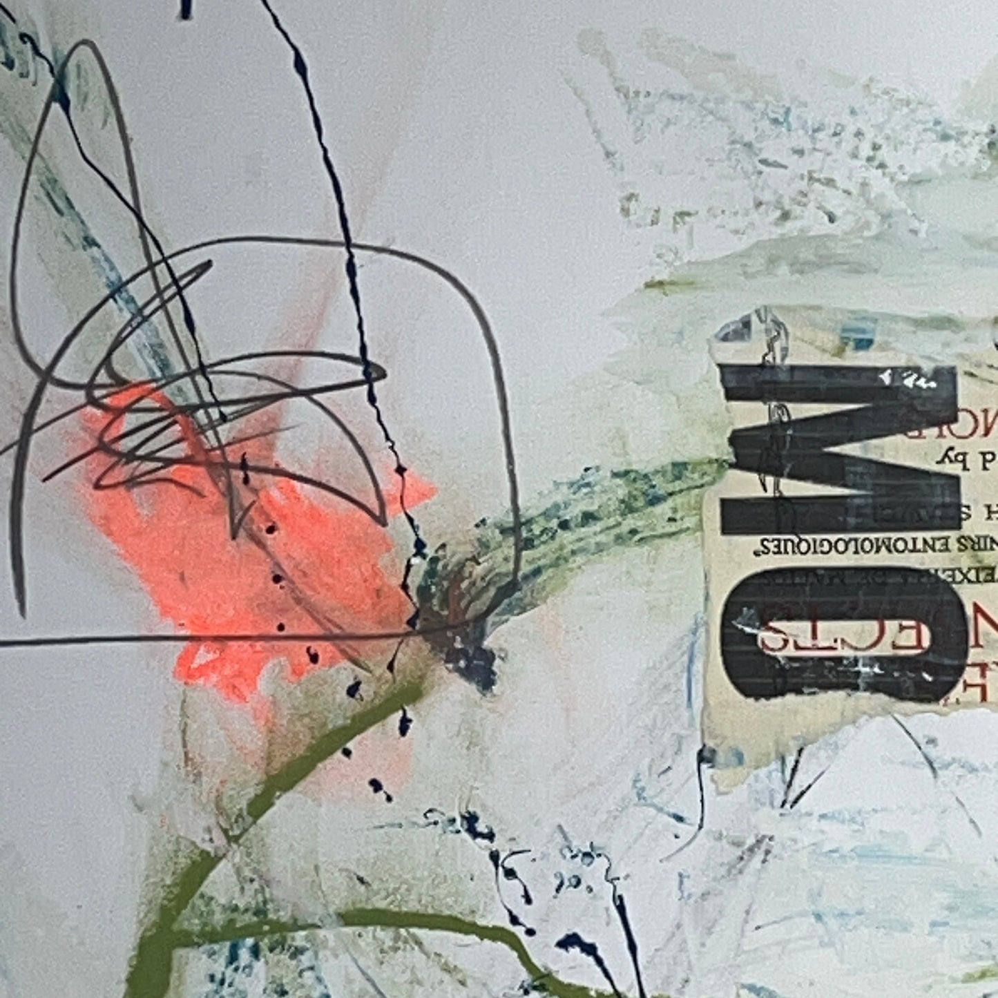 Original Mixed Media Abstract Modern Art Painting 18x24 "Shuck" Signed