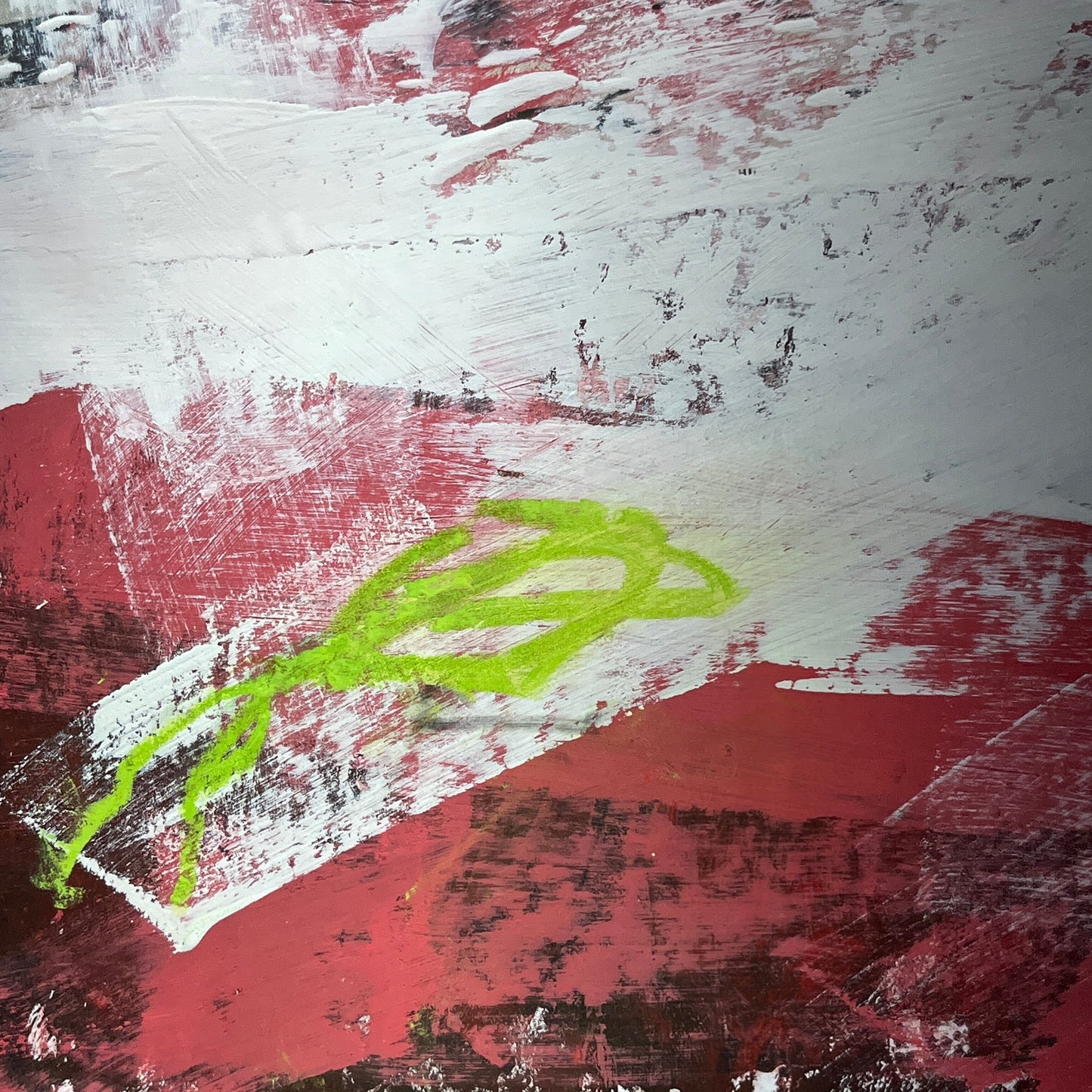 Original Mixed Media Abstract Modern Art Painting 18x24 "Censer" Signed