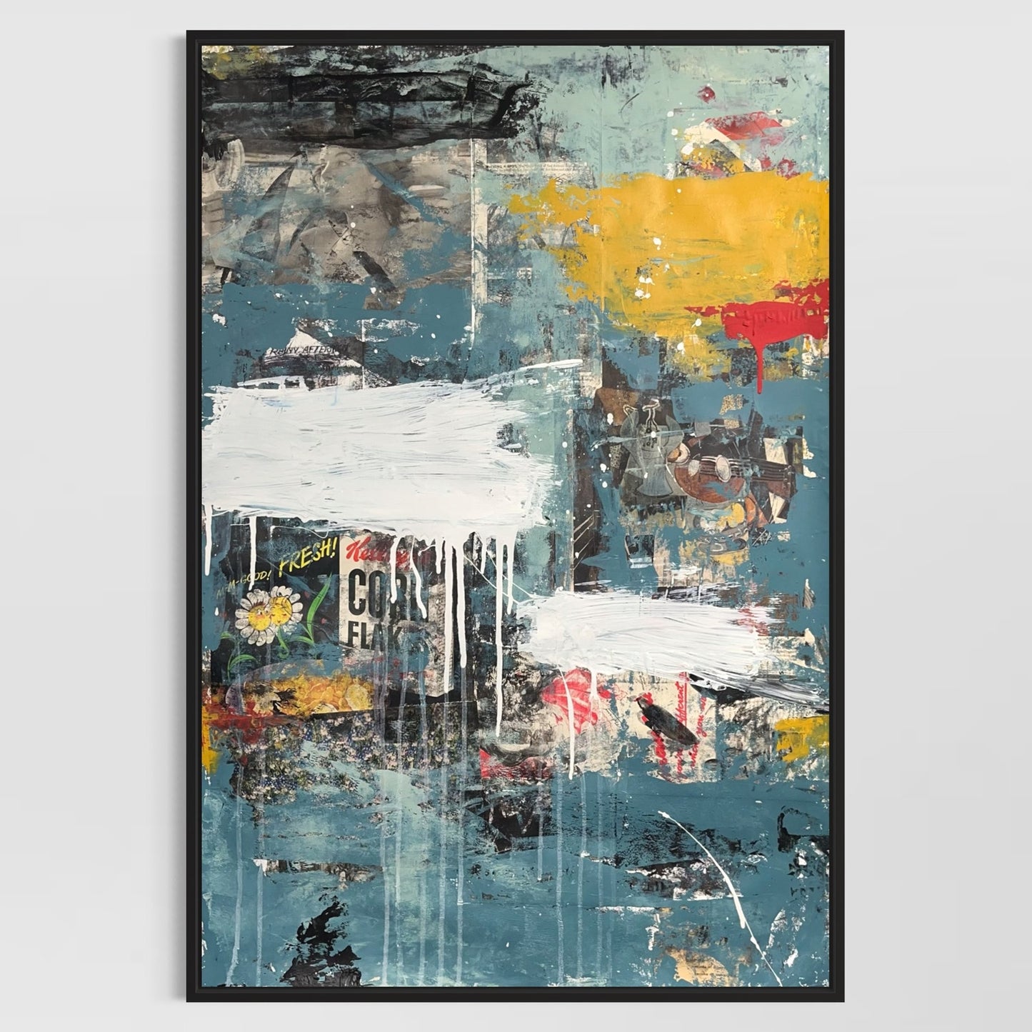 Original Mixed Media Abstract Modern Art Painting 24x36 "Cepaceous" Signed