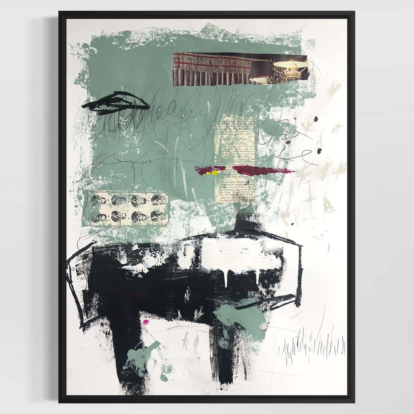 Original Mixed Media Abstract Modern Art Painting 18x24 "Panplain" Signed