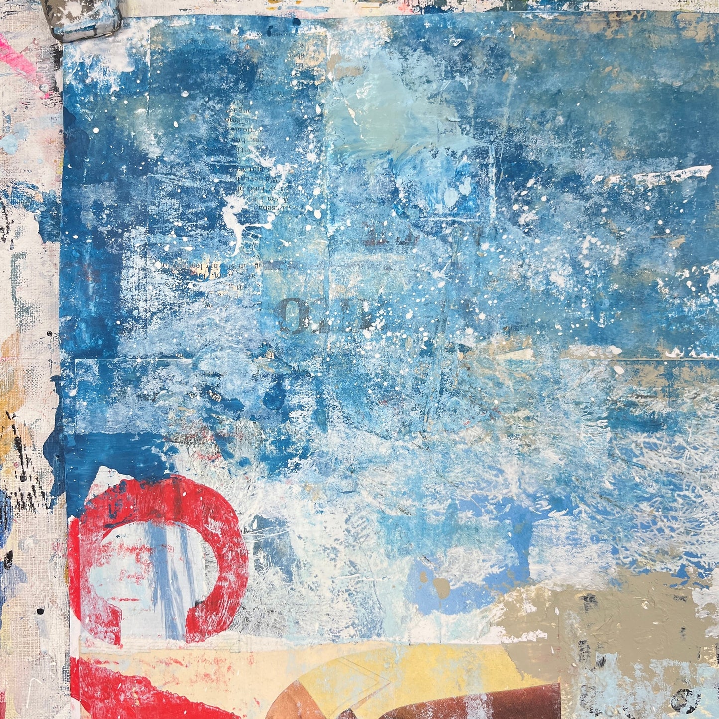 Original Mixed Media Abstract Modern Art Painting 18x24 "CAB" Signed