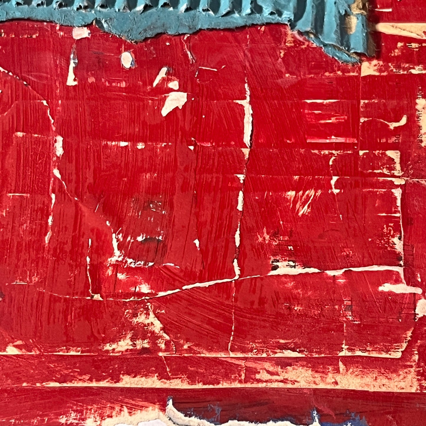 Original Mixed Media Abstract Art Collage Painting 11x14 "Judge"