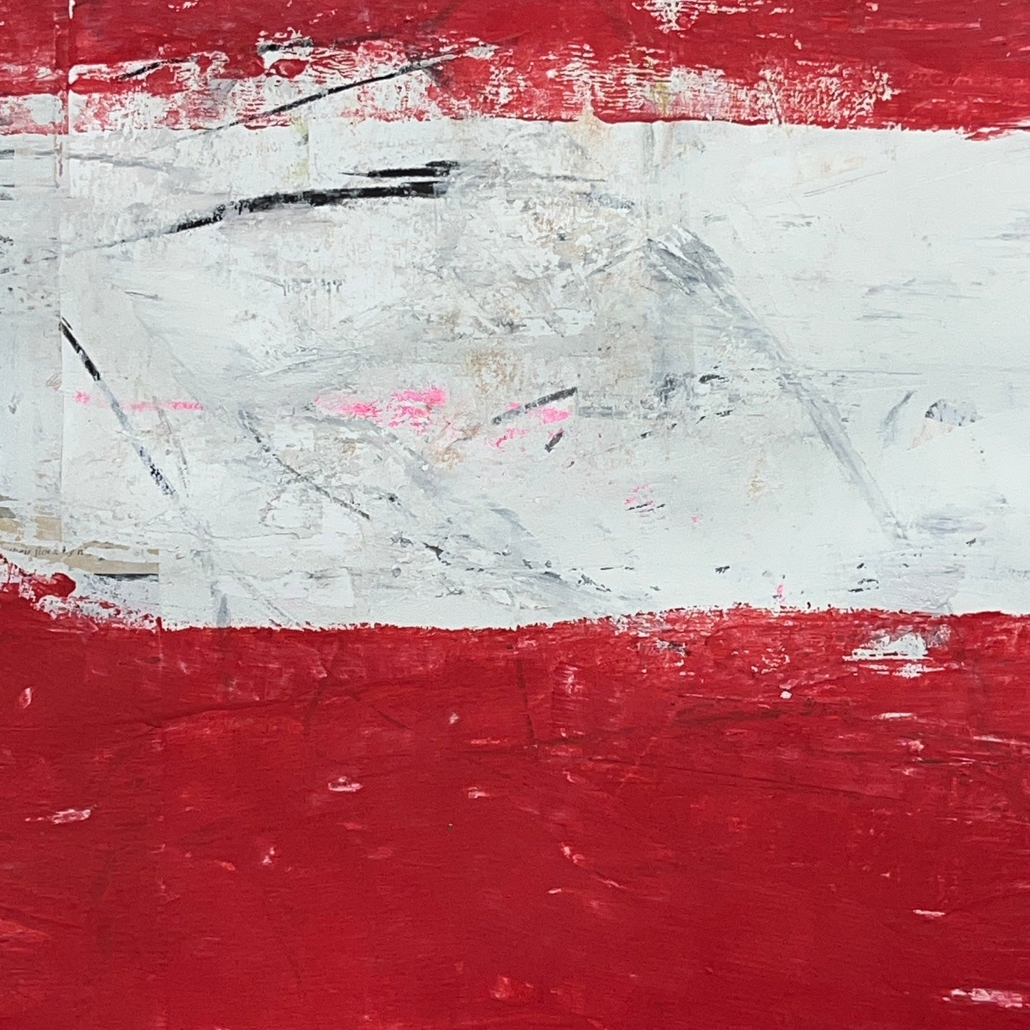 Original Mixed Media Abstract Modern Art Painting 24x36 "Rolly" Signed