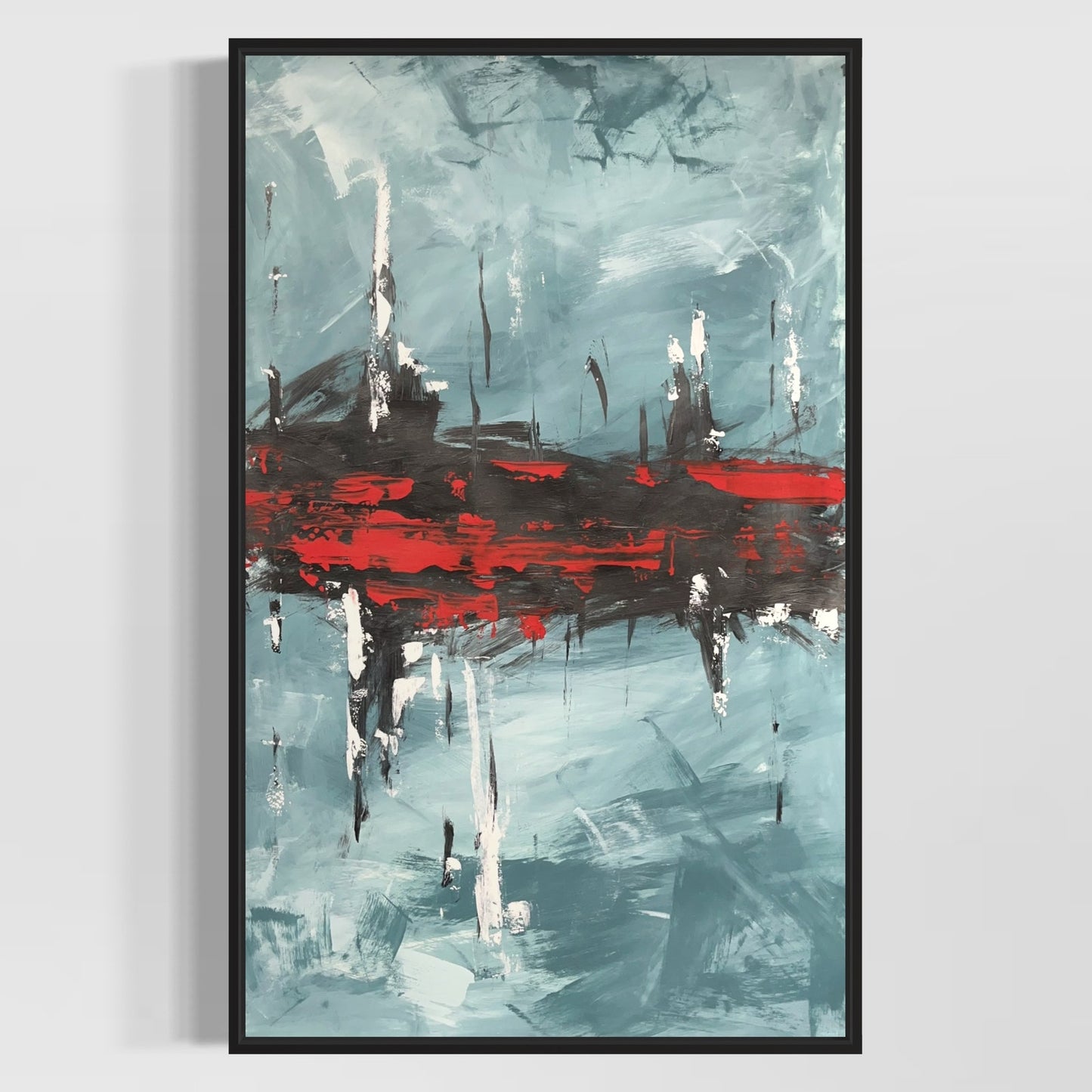 Original Mixed Media Abstract Modern Art Painting 24x36 "Interlunation" Signed