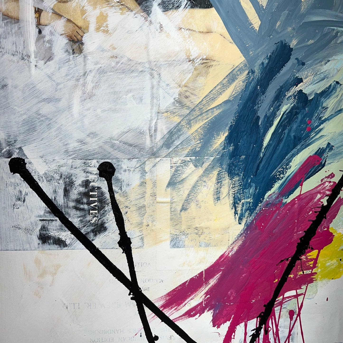 Original Mixed Media Abstract Modern Art Painting 18x24 "Koine" Signed