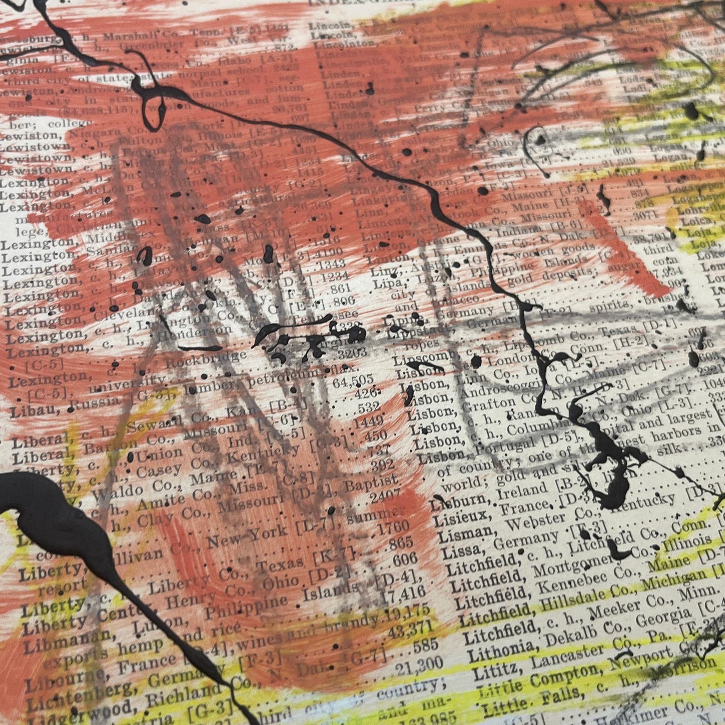 Original Mixed Media Abstract Art Painting 10x13.5” Wanderlust Series #24