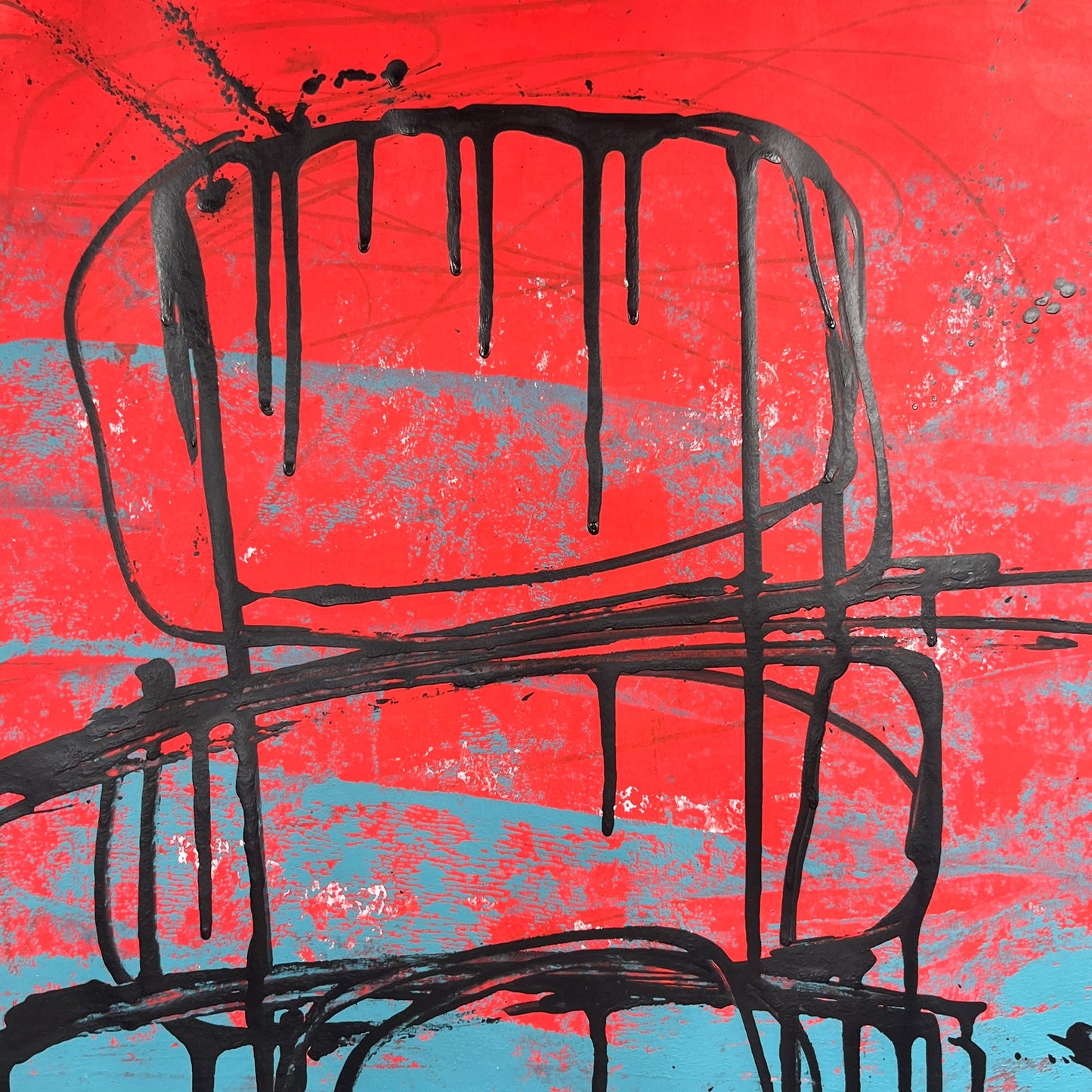 Original Mixed Media Abstract Modern Art Painting 18x24 "Polyonym" Signed