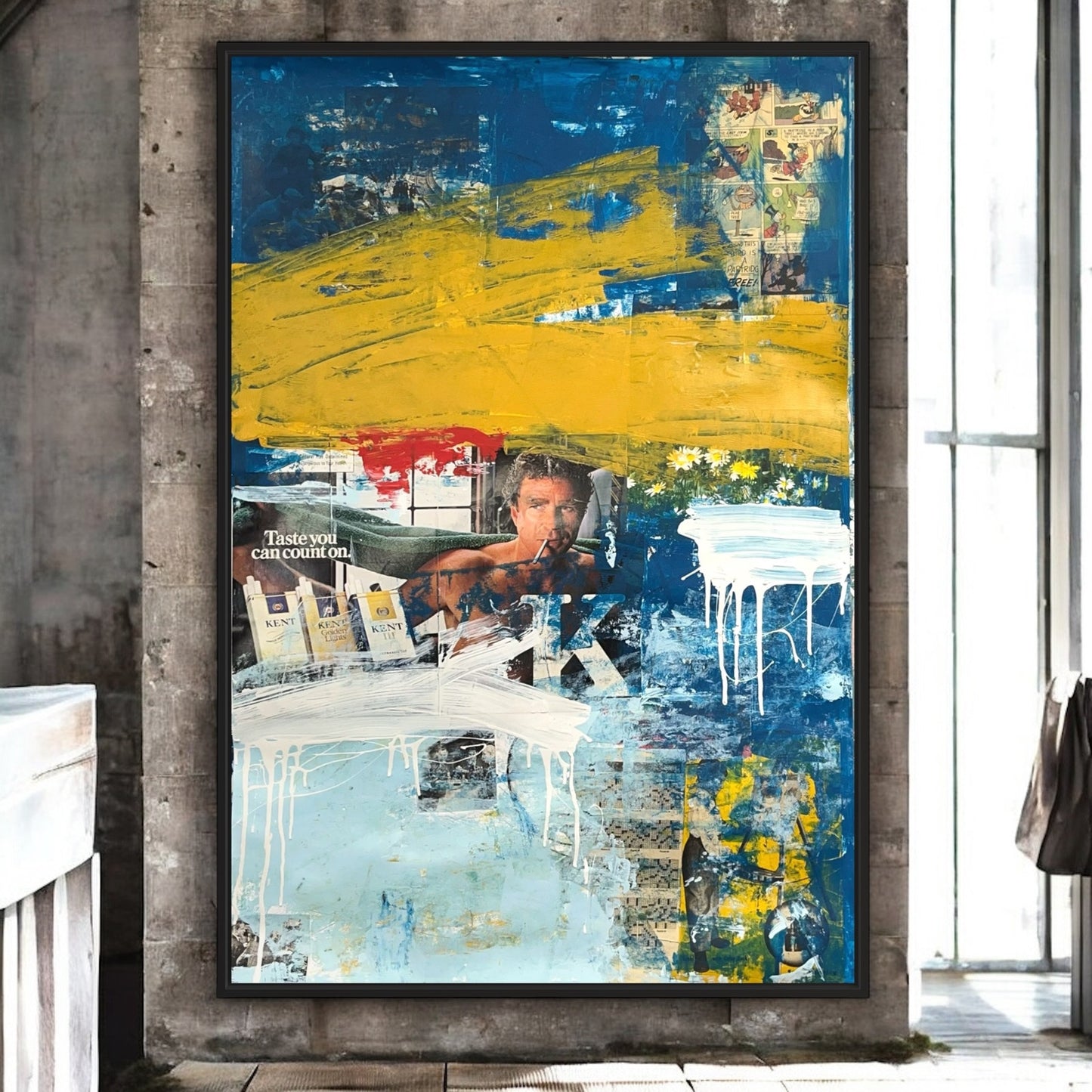 Original Mixed Media Abstract Modern Art Painting 24x36 "Decrudescence" Signed