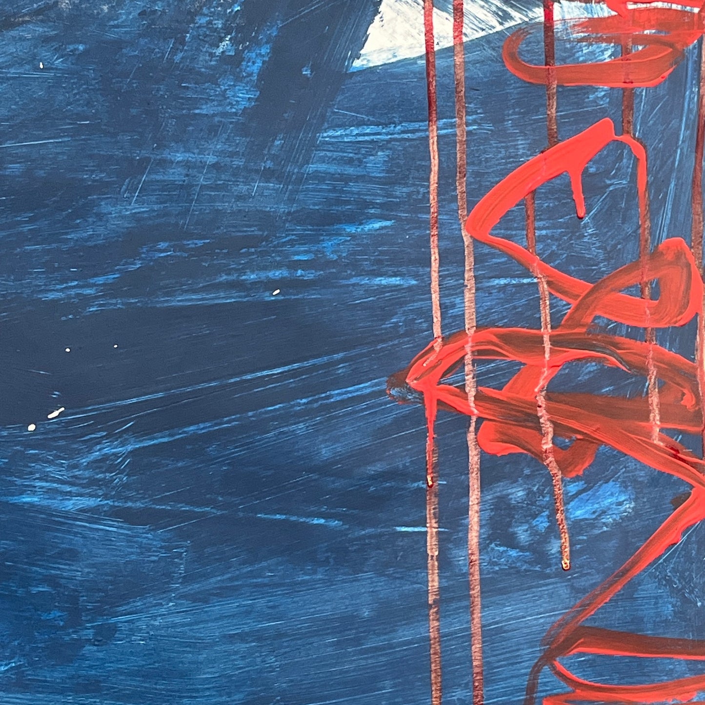 Original Mixed Media Abstract Modern Art Painting 24x36 "Hi-Fi Audio" Signed