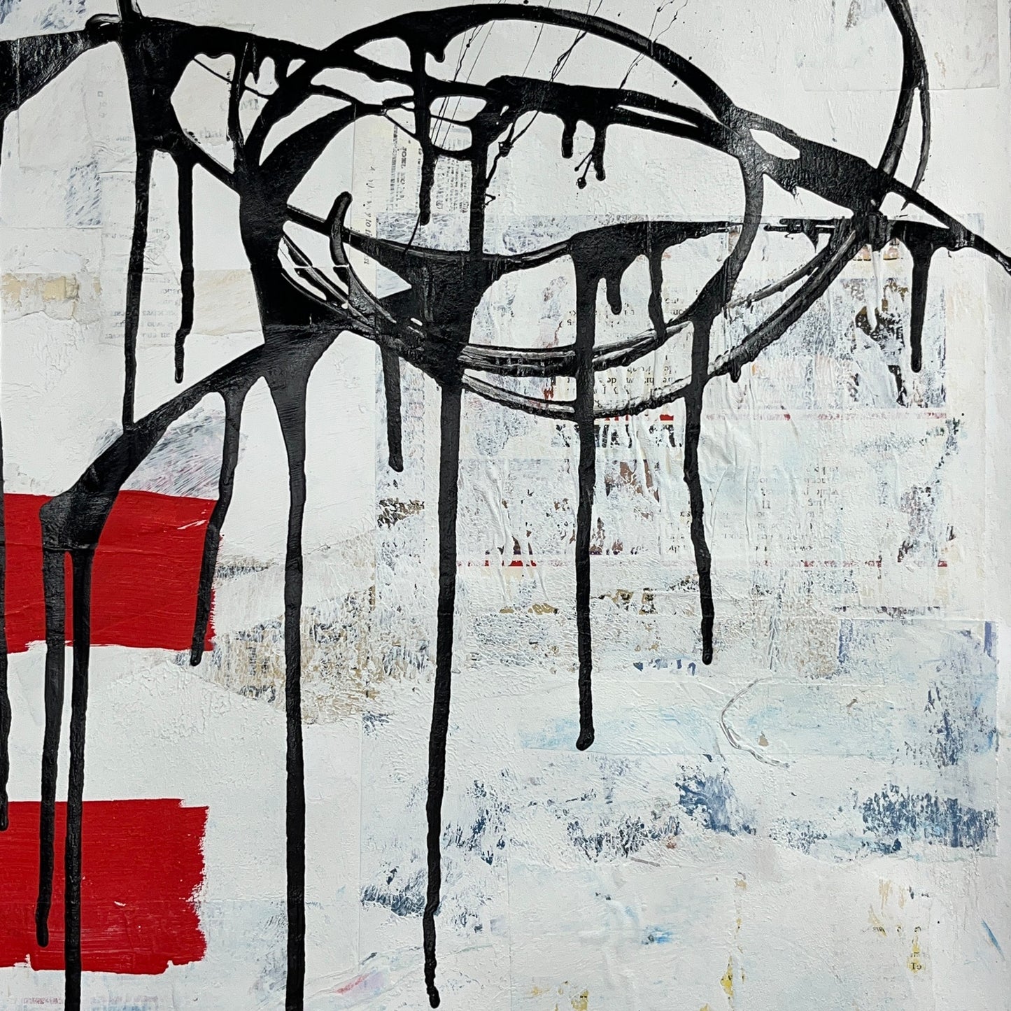 Original Mixed Media Abstract Modern Art Painting 18x24 "Rushlight" Signed