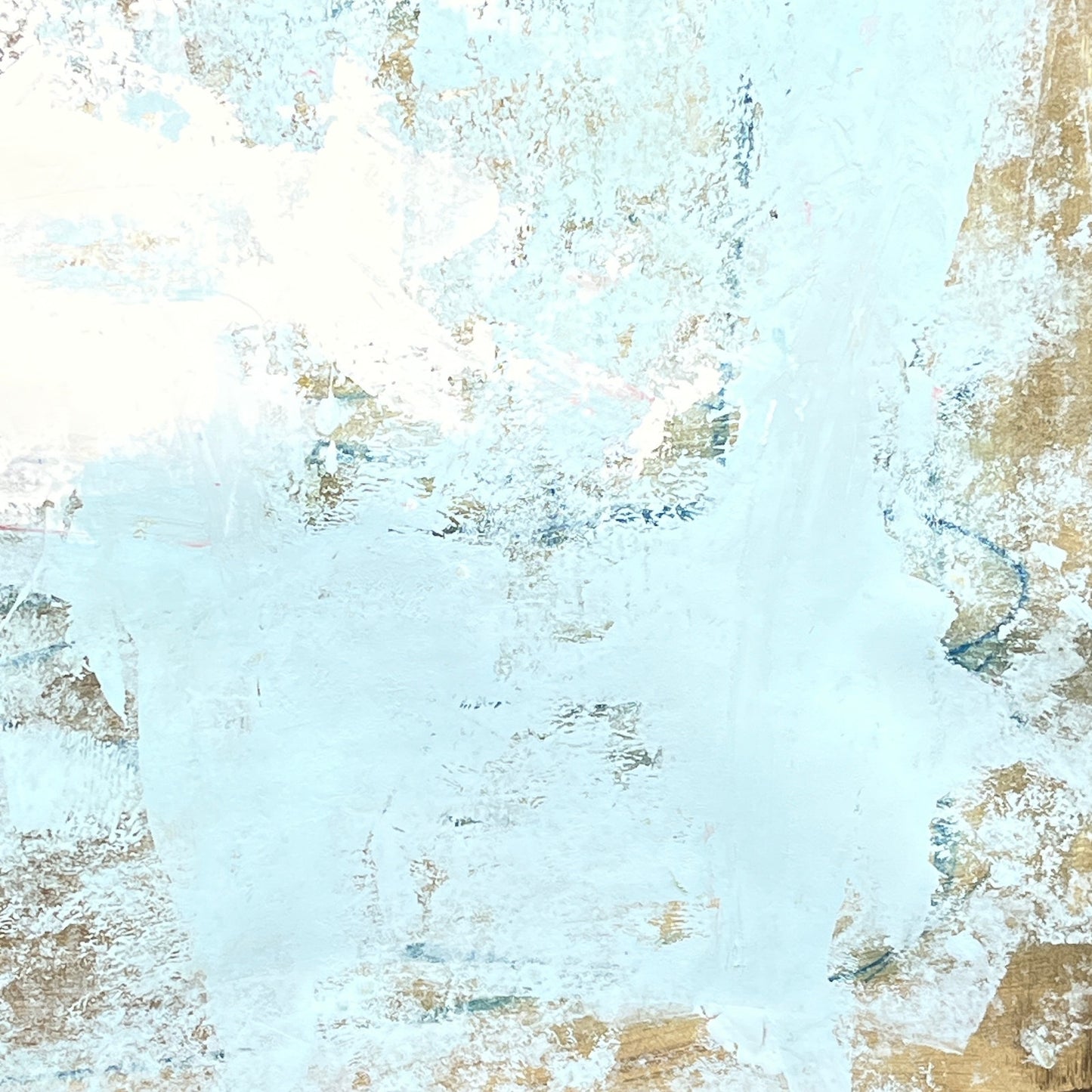 Original Mixed Media Abstract Modern Art Painting 24x36 "Glass Wax" Signed