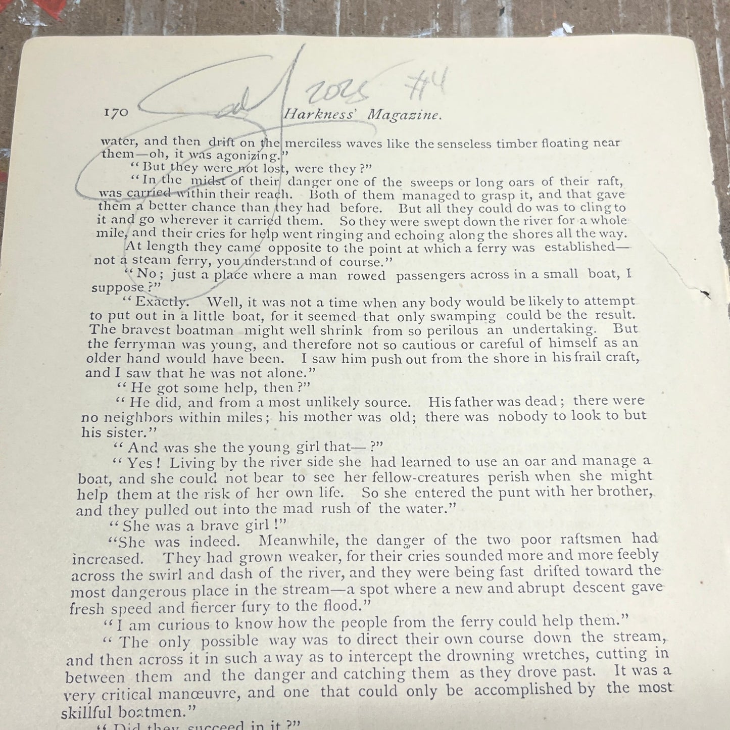 Original Abstract Modern Art Painting on Paper from 1875 Magazine #4 Signed