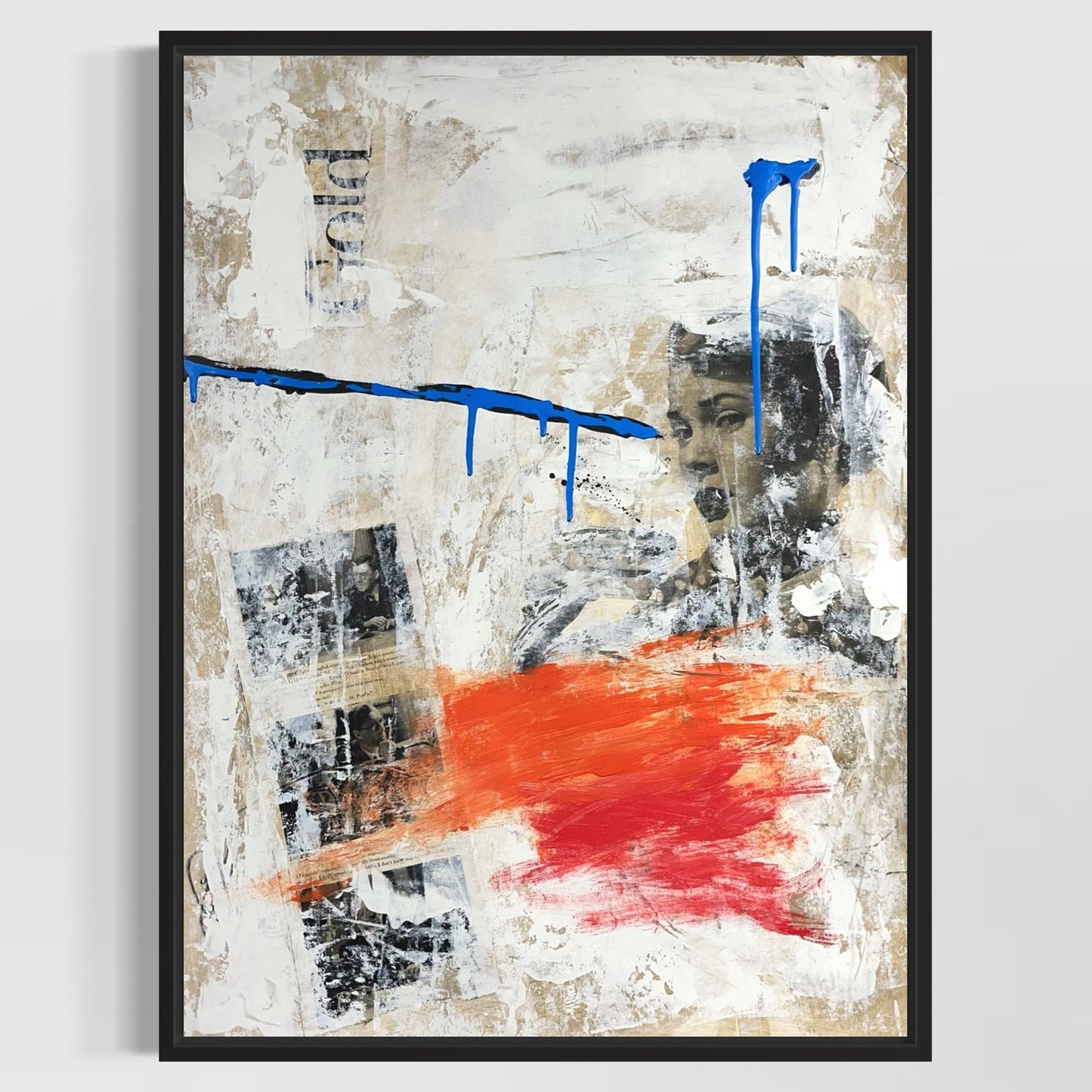 Original Mixed Media Abstract Modern Art Painting 18x24 "Gold" Signed