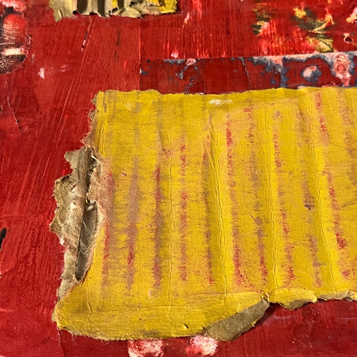 Original Mixed Media Abstract Art Collage Painting 11x14 "Coronation"