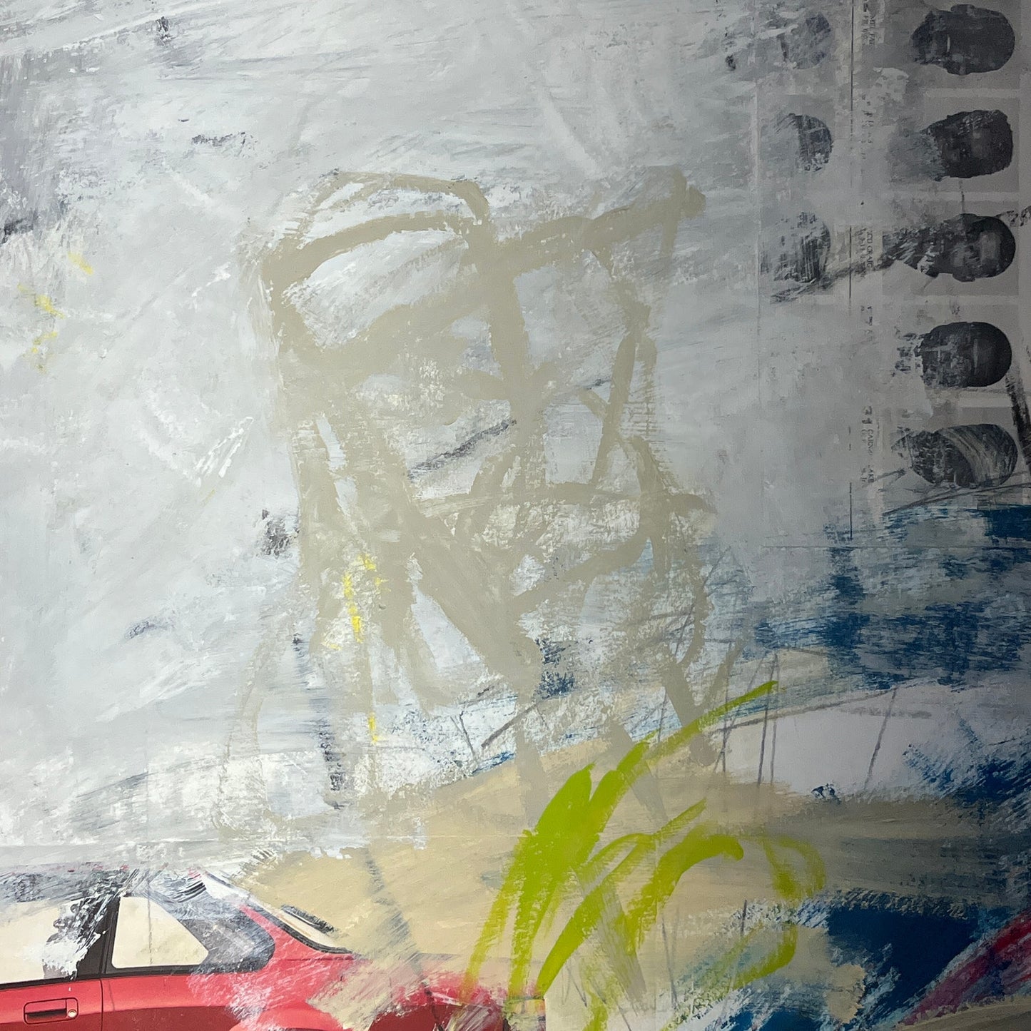 Original Mixed Media Abstract Modern Art Painting 18x24 "Songket" Signed