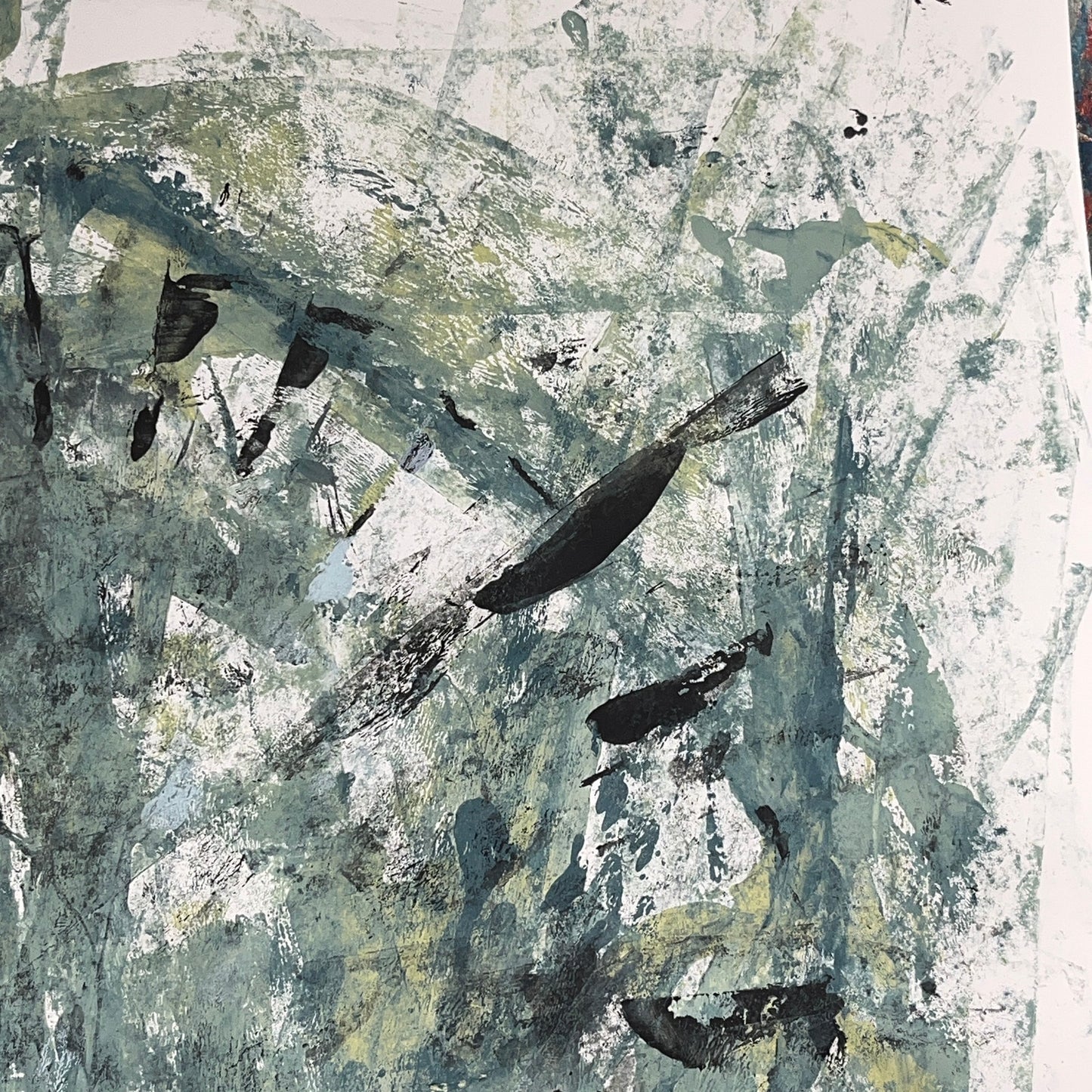 Original Mixed Media Abstract Modern Art Painting 24x36 "Upaithric" Signed