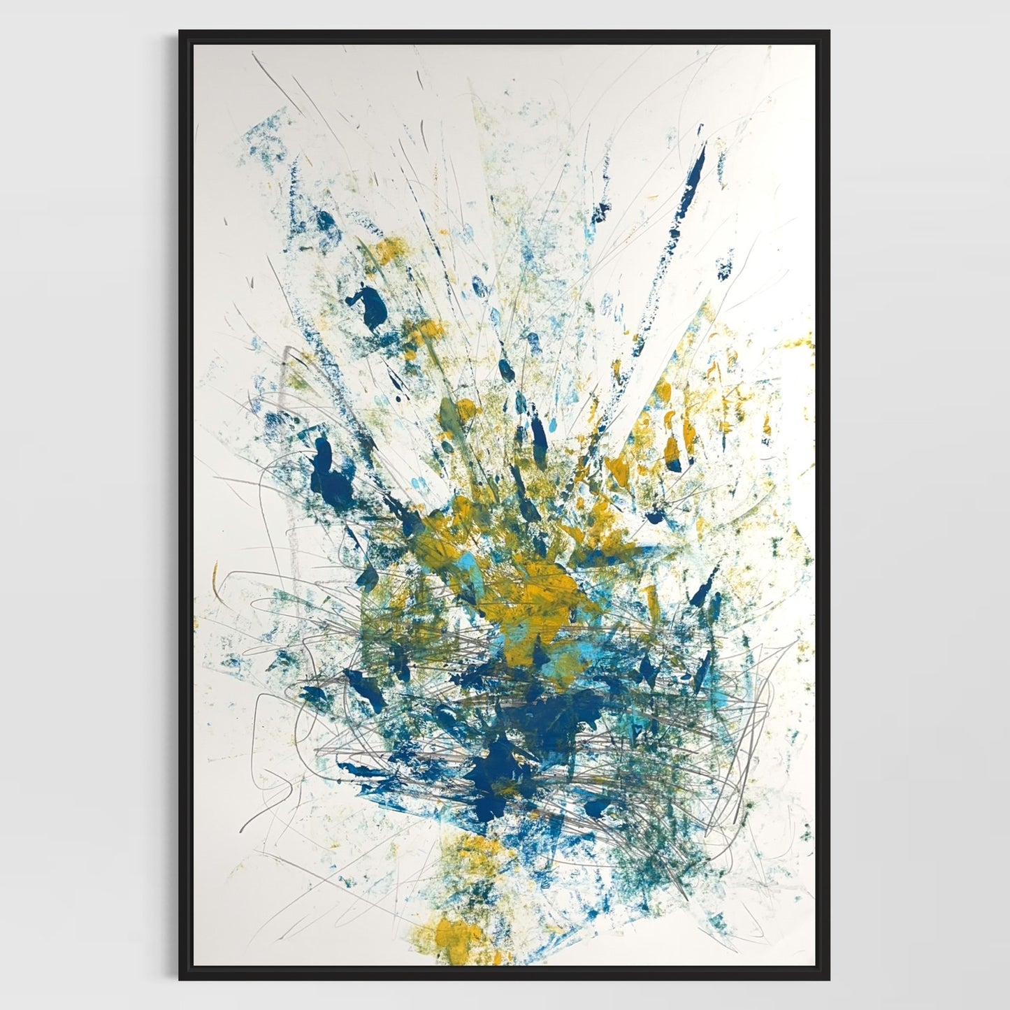 Original Mixed Media Abstract Modern Art Painting 24x36 "Kudu" Signed