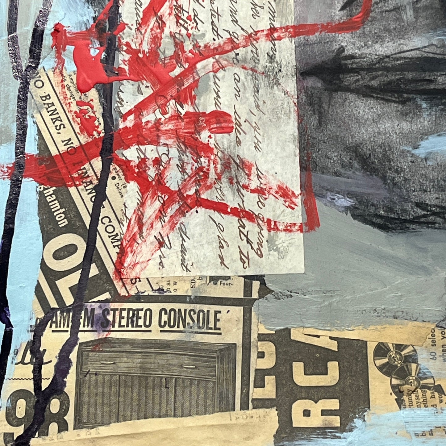 Original Mixed Media Abstract Art Painting 18x24 “Agency" Signed