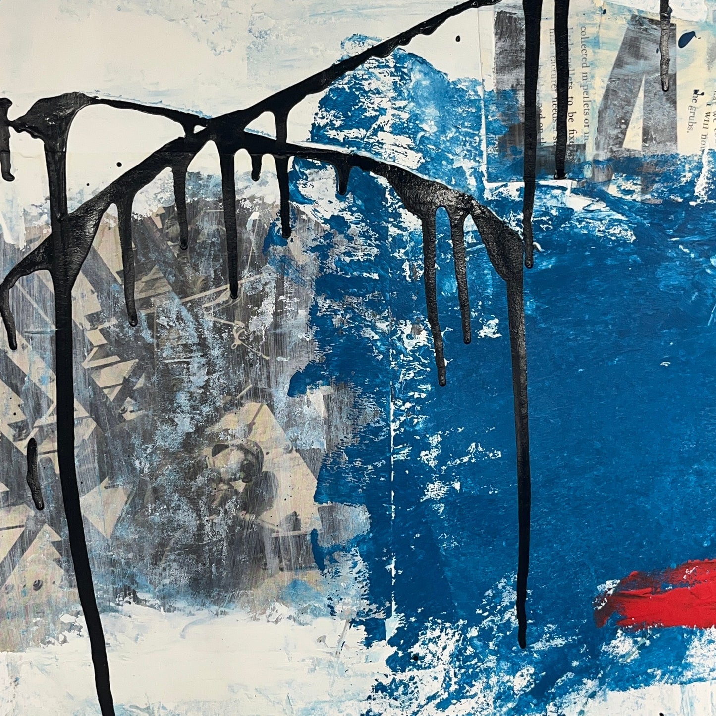 Original Mixed Media Abstract Modern Art Painting 18x24 "LAMB" Signed
