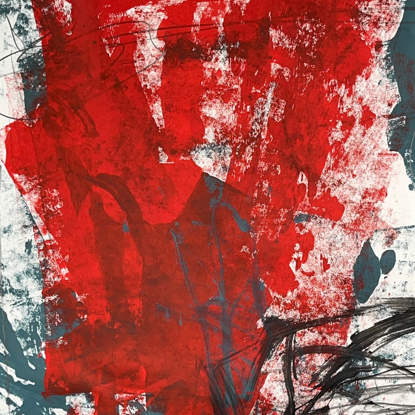 Original Mixed Media Abstract Modern Art Painting 24x36 "Moniliform" Signed