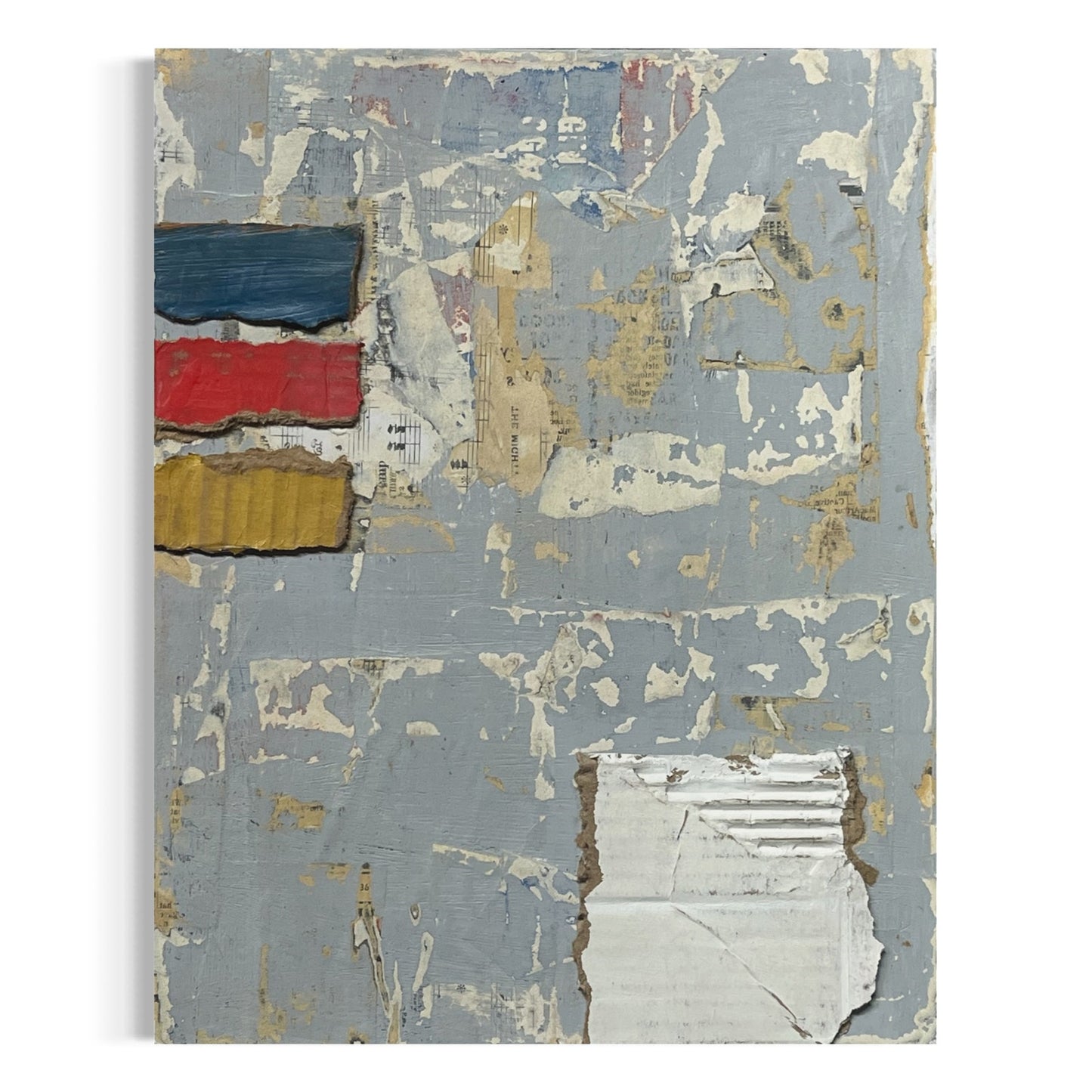 Original Mixed Media Abstract Art Collage Painting 11x14 "Fortell"