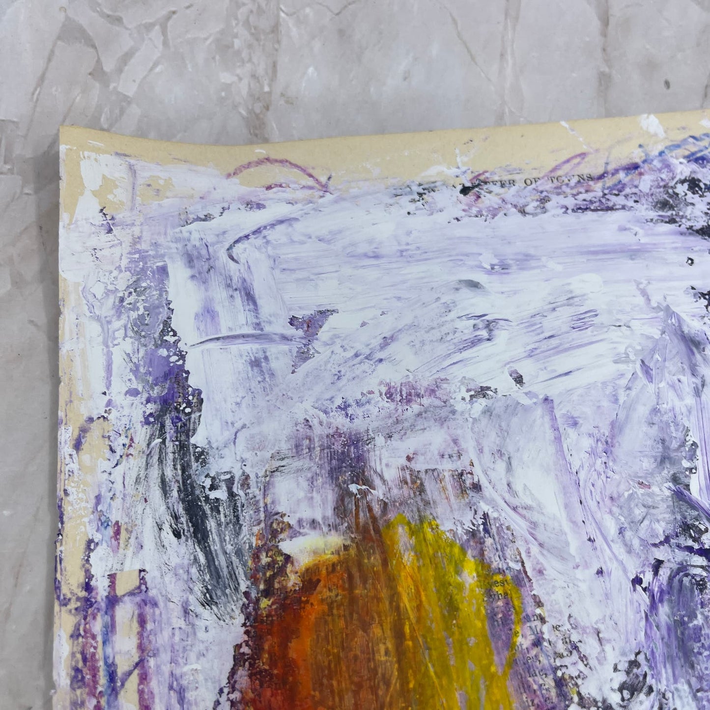 Original Mixed Media Abstract Art Painting 10x13.5” Wanderlust Series #8