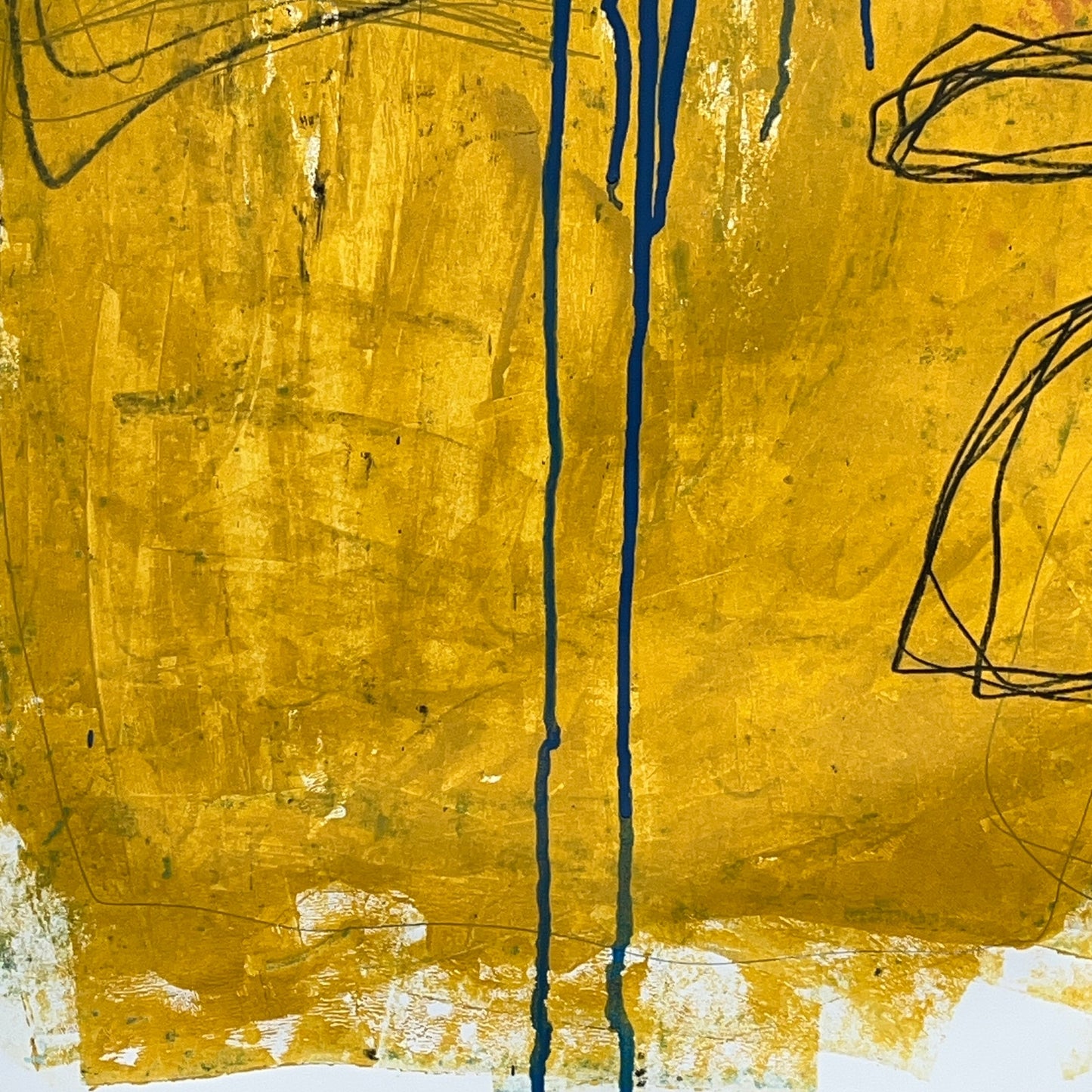 Original Mixed Media Abstract Modern Art Painting 24x36 "Bletonism" Signed