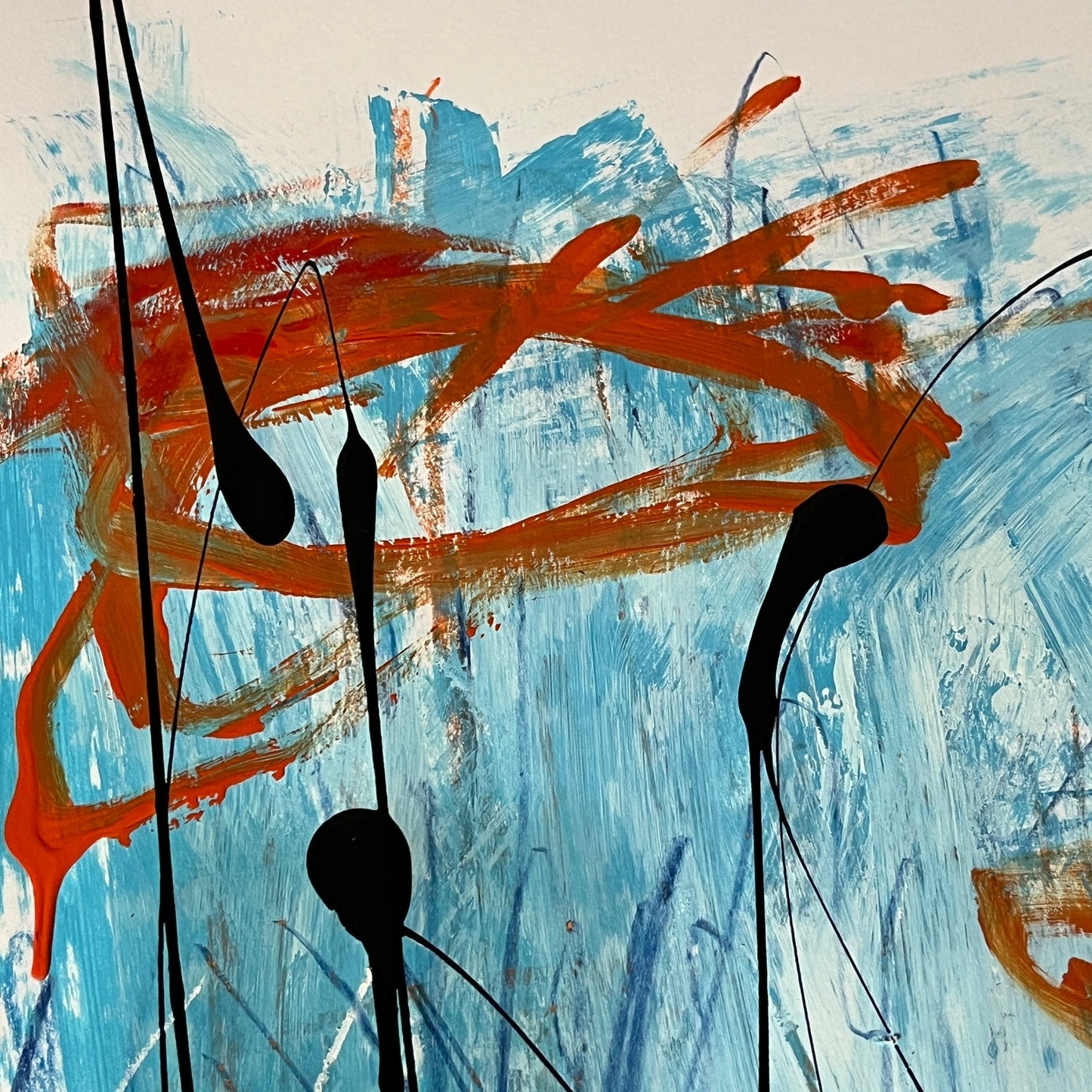 Original Mixed Media Abstract Art Painting 18x24 “Residue" Signed