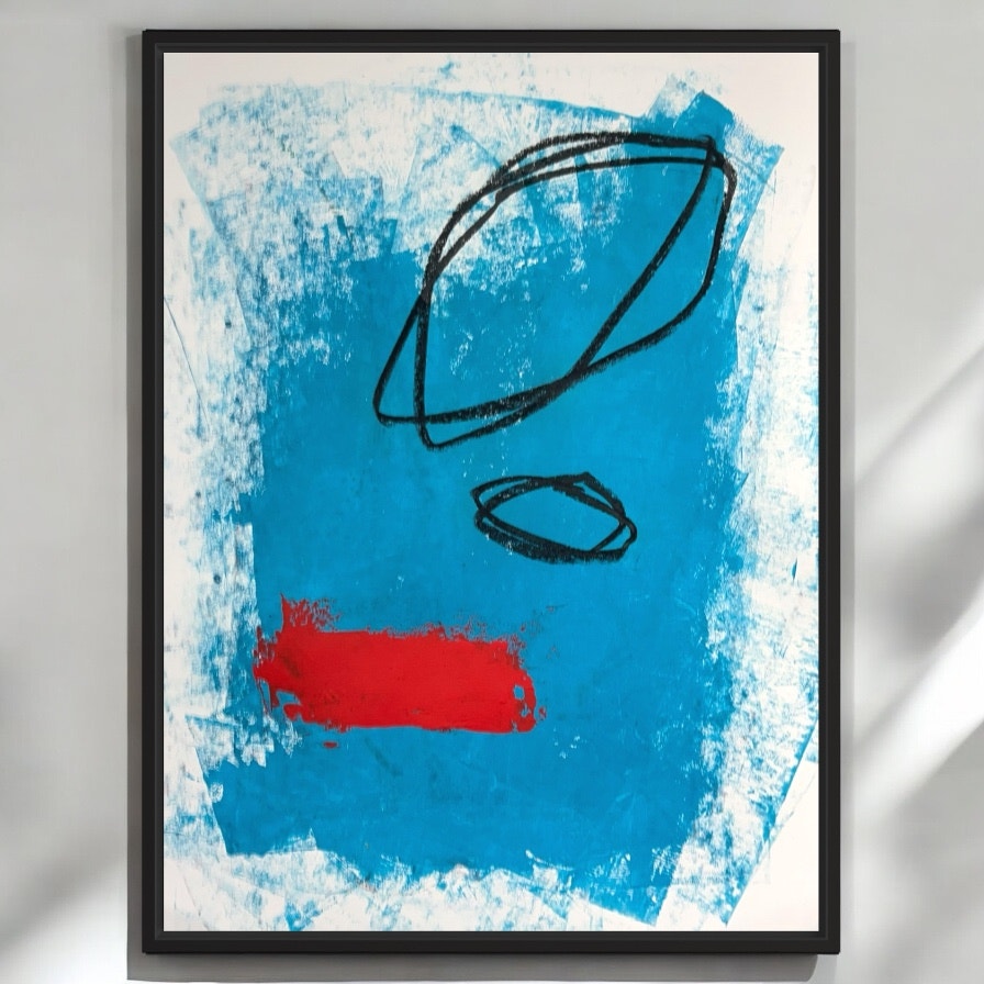 Original Mixed Media Abstract Modern Art Painting 18x24 "Seraphic" Signed