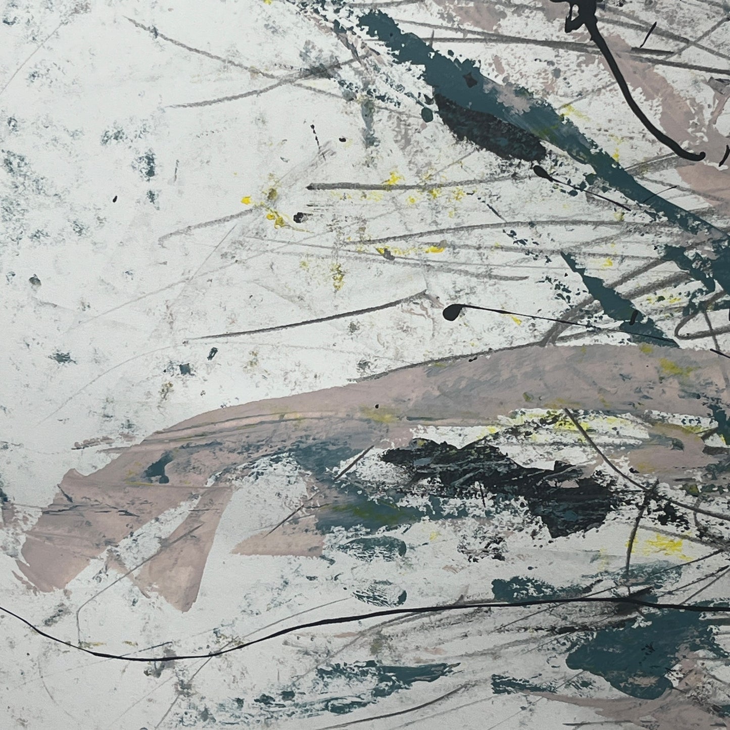 Original Mixed Media Abstract Modern Art Painting 24x36 "Pari Passu" Signed