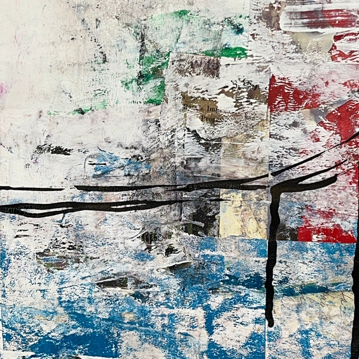 Original Mixed Media Abstract Modern Art Painting 24x36 "Tardiloquent" Signed