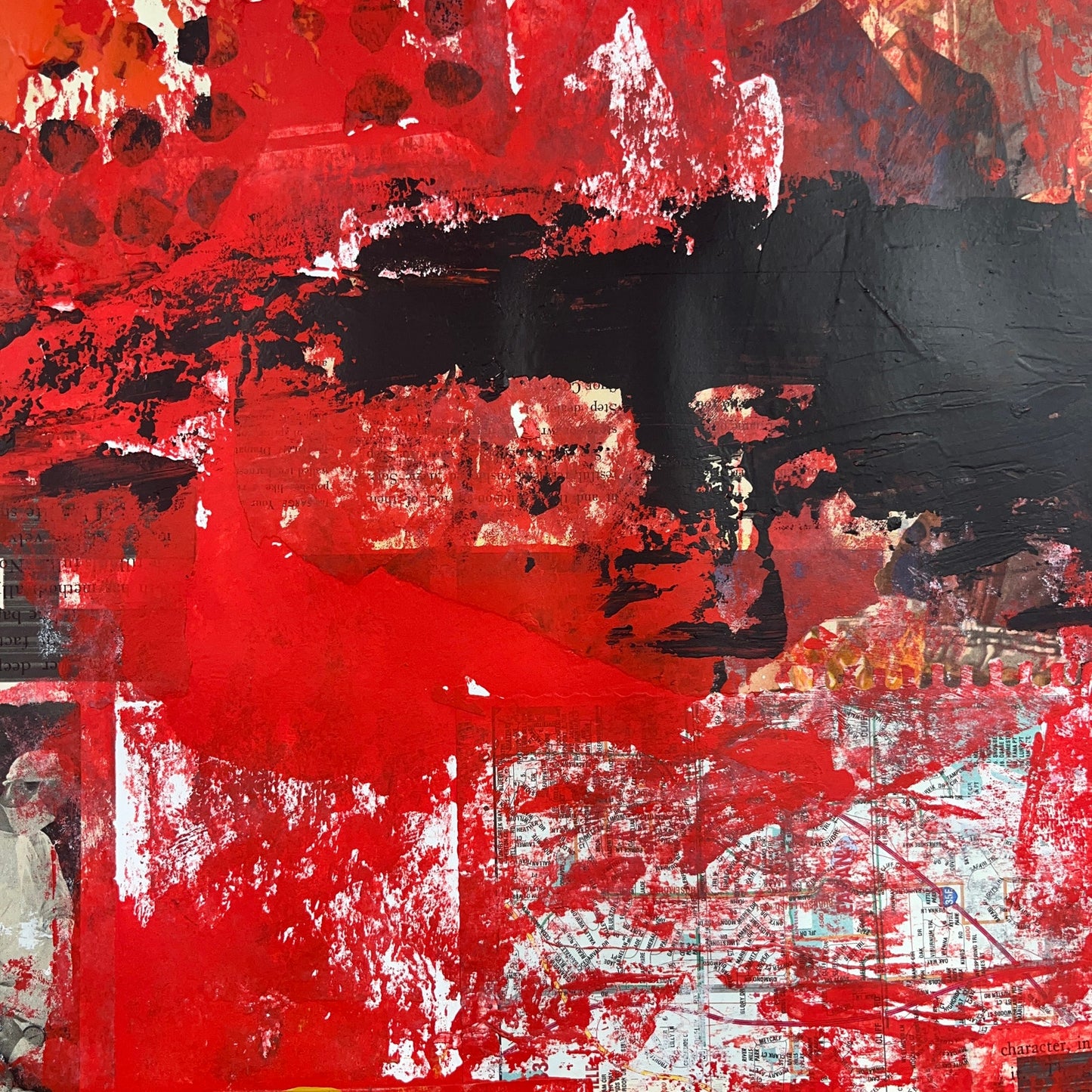 Original Mixed Media Abstract Modern Art Painting 18x24 "Retrogress" Signed