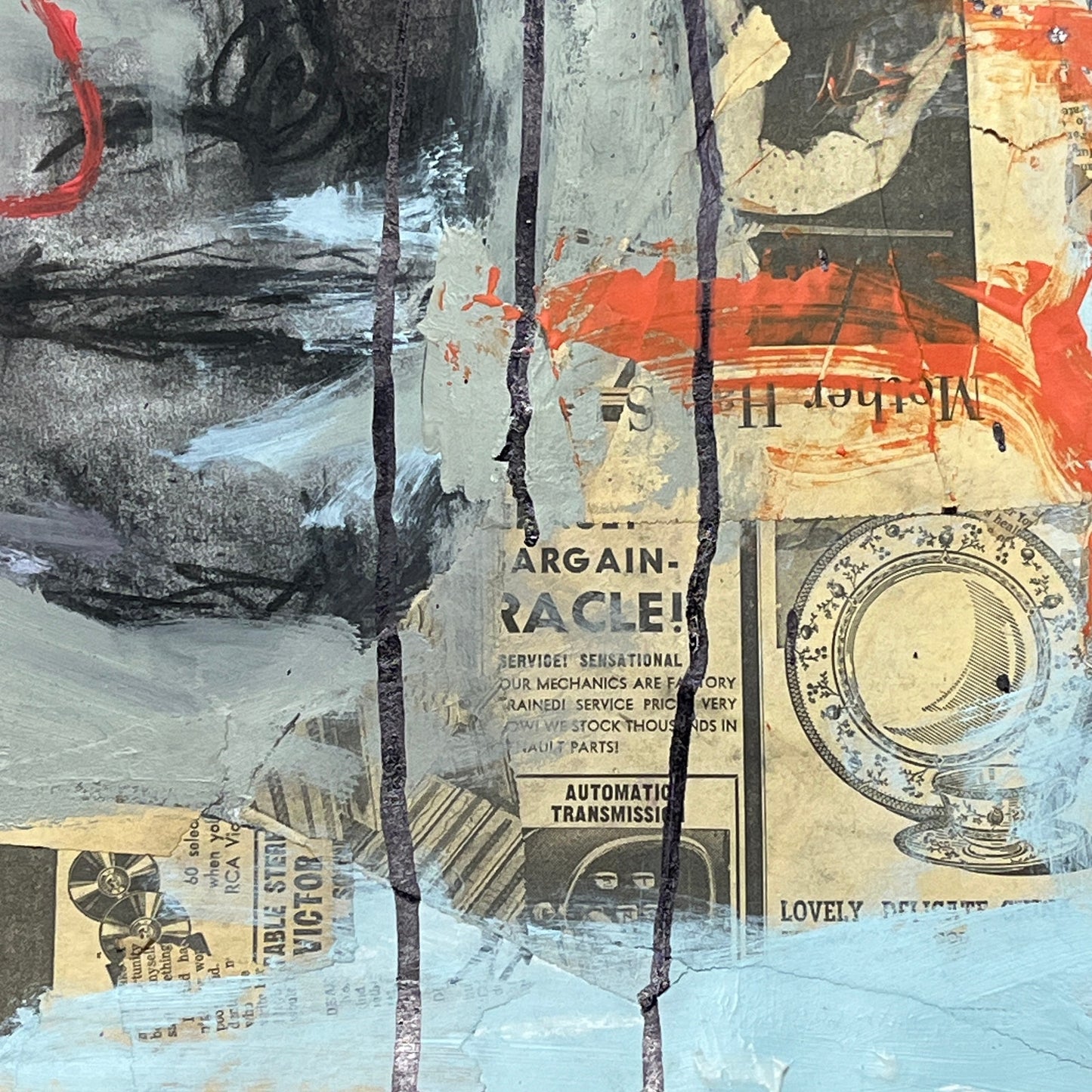 Original Mixed Media Abstract Art Painting 18x24 “Agency" Signed