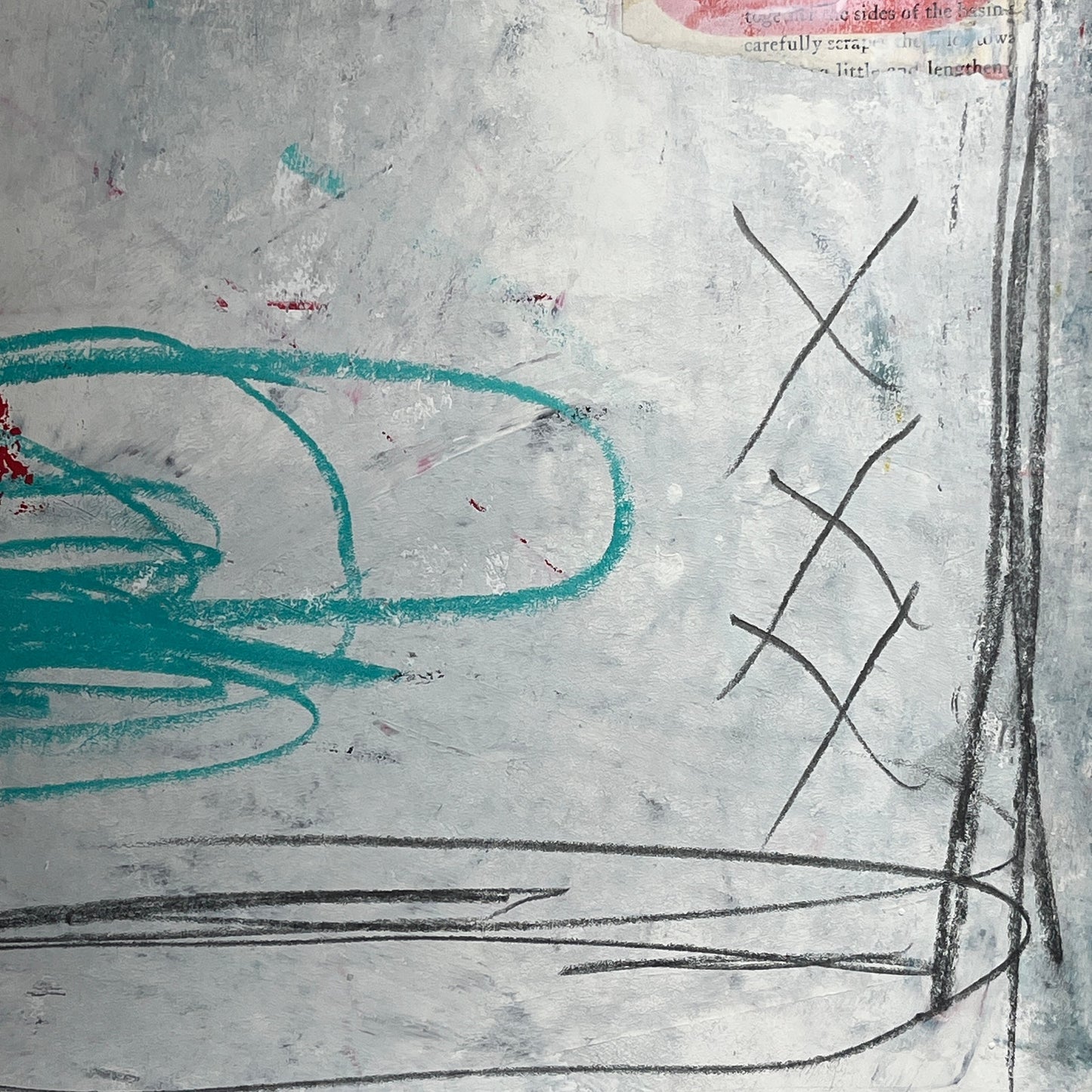 Original Mixed Media Abstract Modern Art Painting 18x24 "Long Road Back" Signed