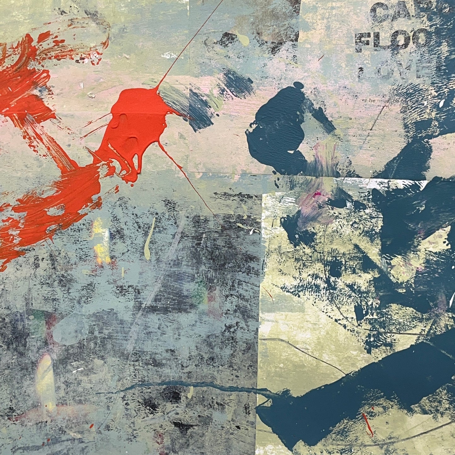Original Mixed Media Abstract Modern Art Painting 24x36 "CWV" Signed