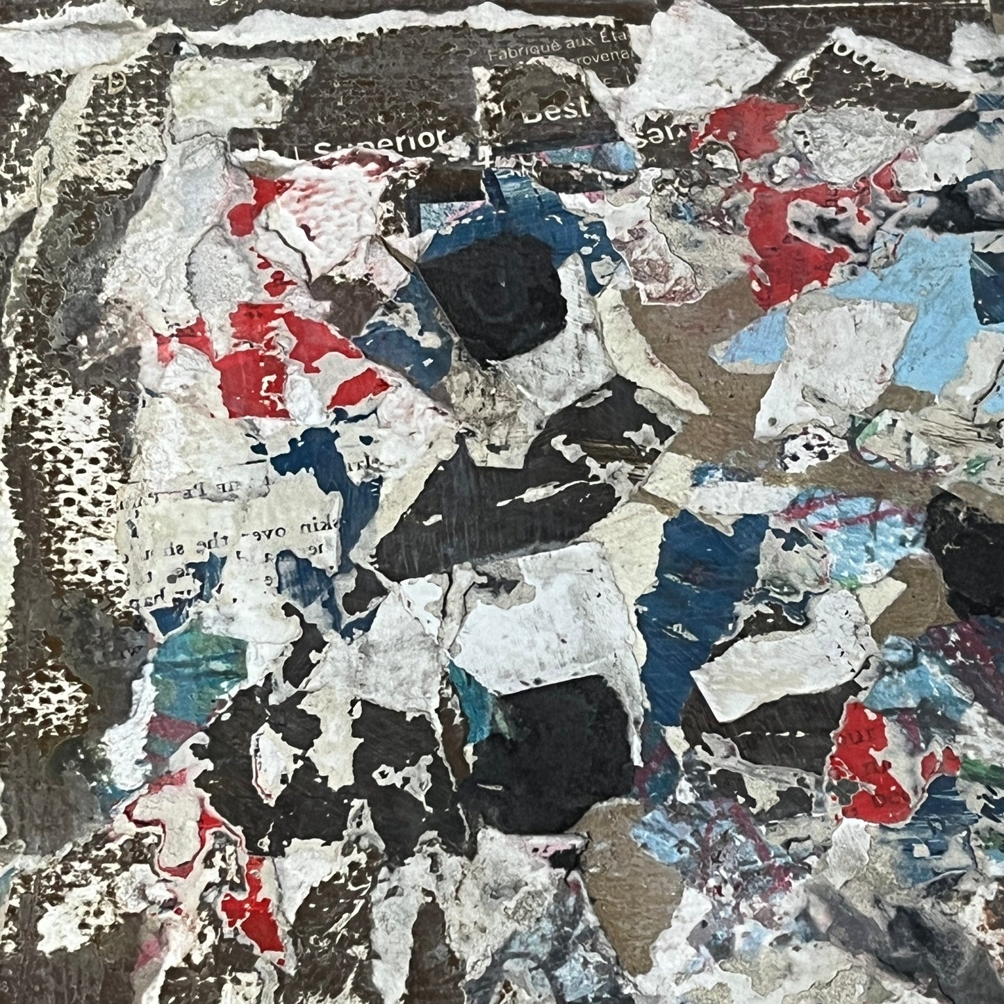 Original Mixed Media Abstract Art 11x14 "Strathmore Sketchbook Cover Collage"