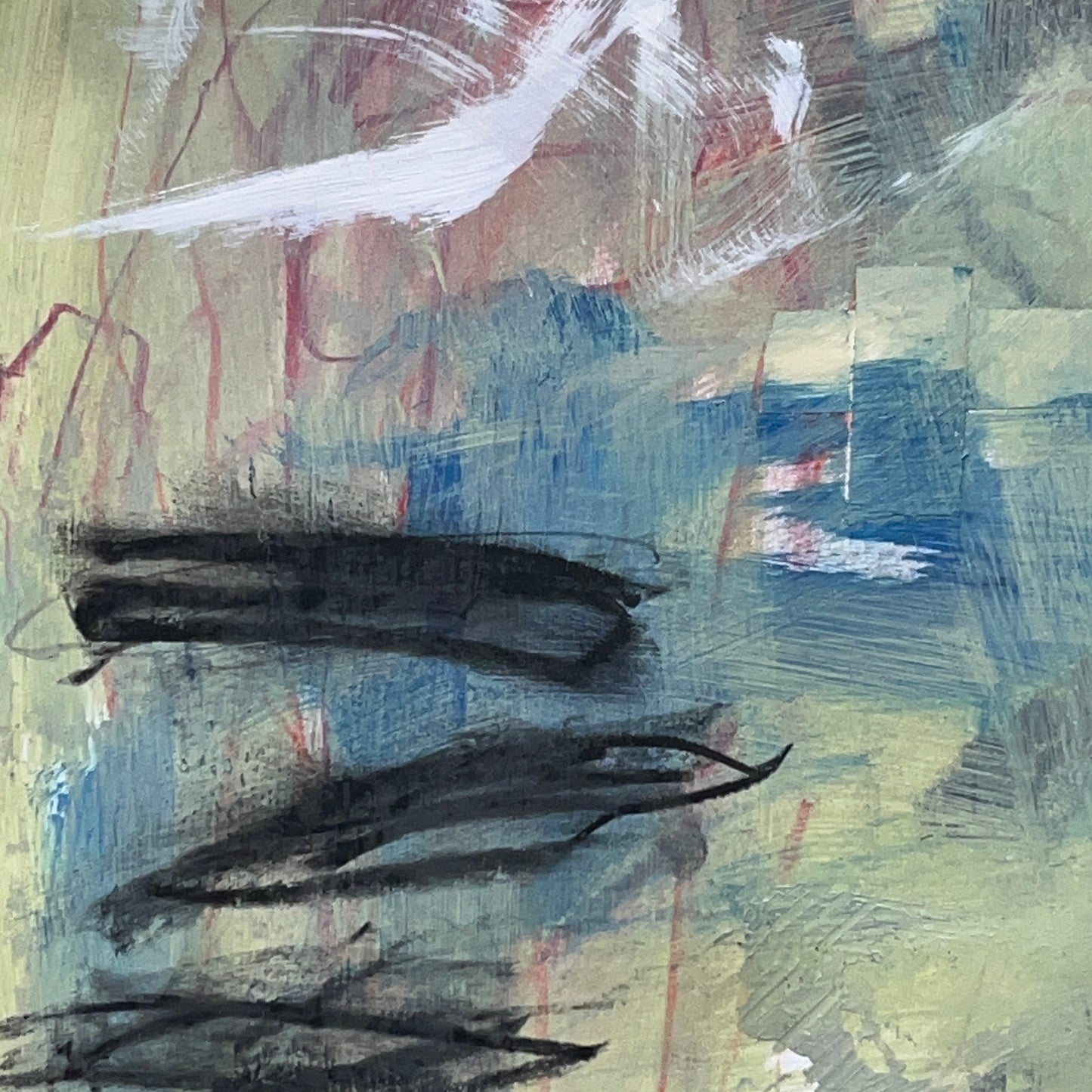 Original Mixed Media Abstract Art Painting 18x24 “Mention" Signed