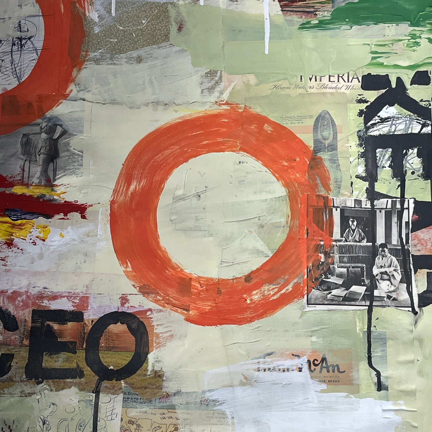 Original Mixed Media Abstract Modern Art Painting 24x36 "CEO" Signed